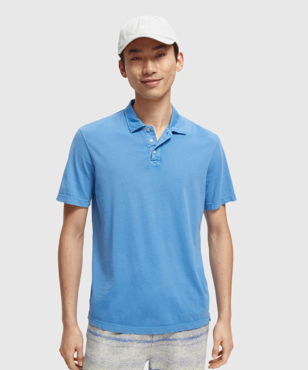 Garment-Dyed Jersey Polo In Organic Cotton