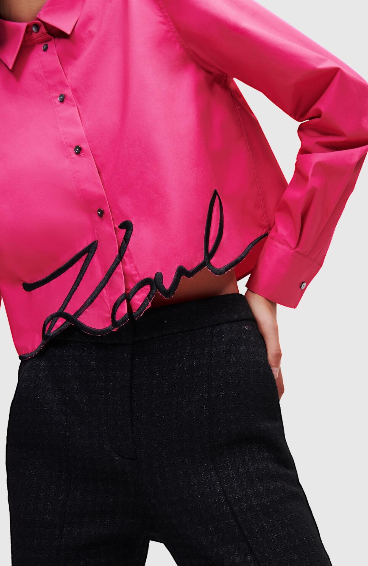 Cropped Karl Signature Shirt