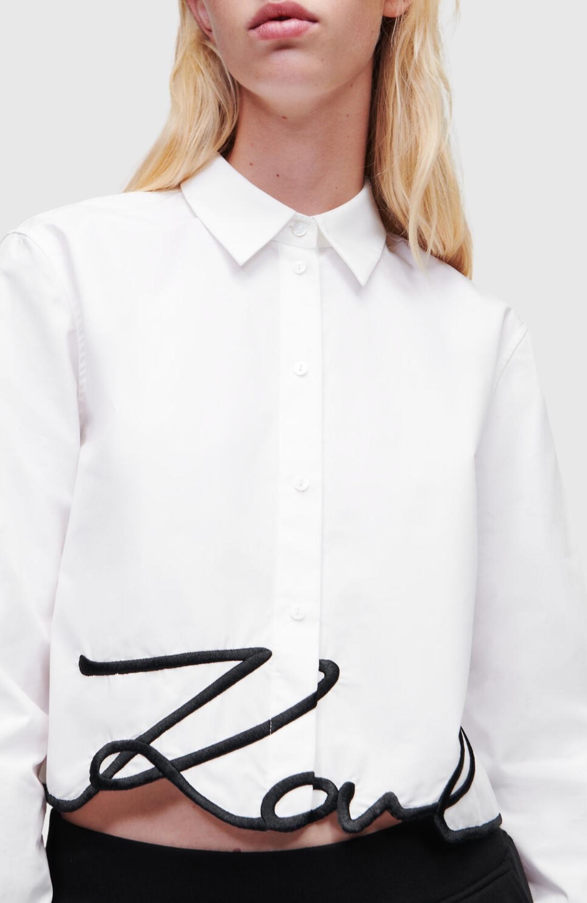 Cropped Karl Signature Shirt