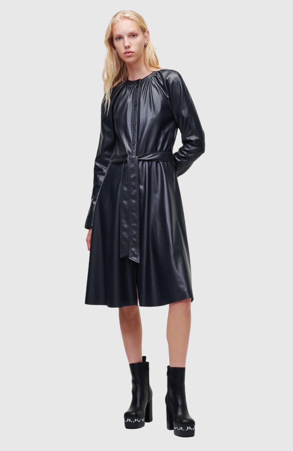 Faux Leather Dress - Maxx Group