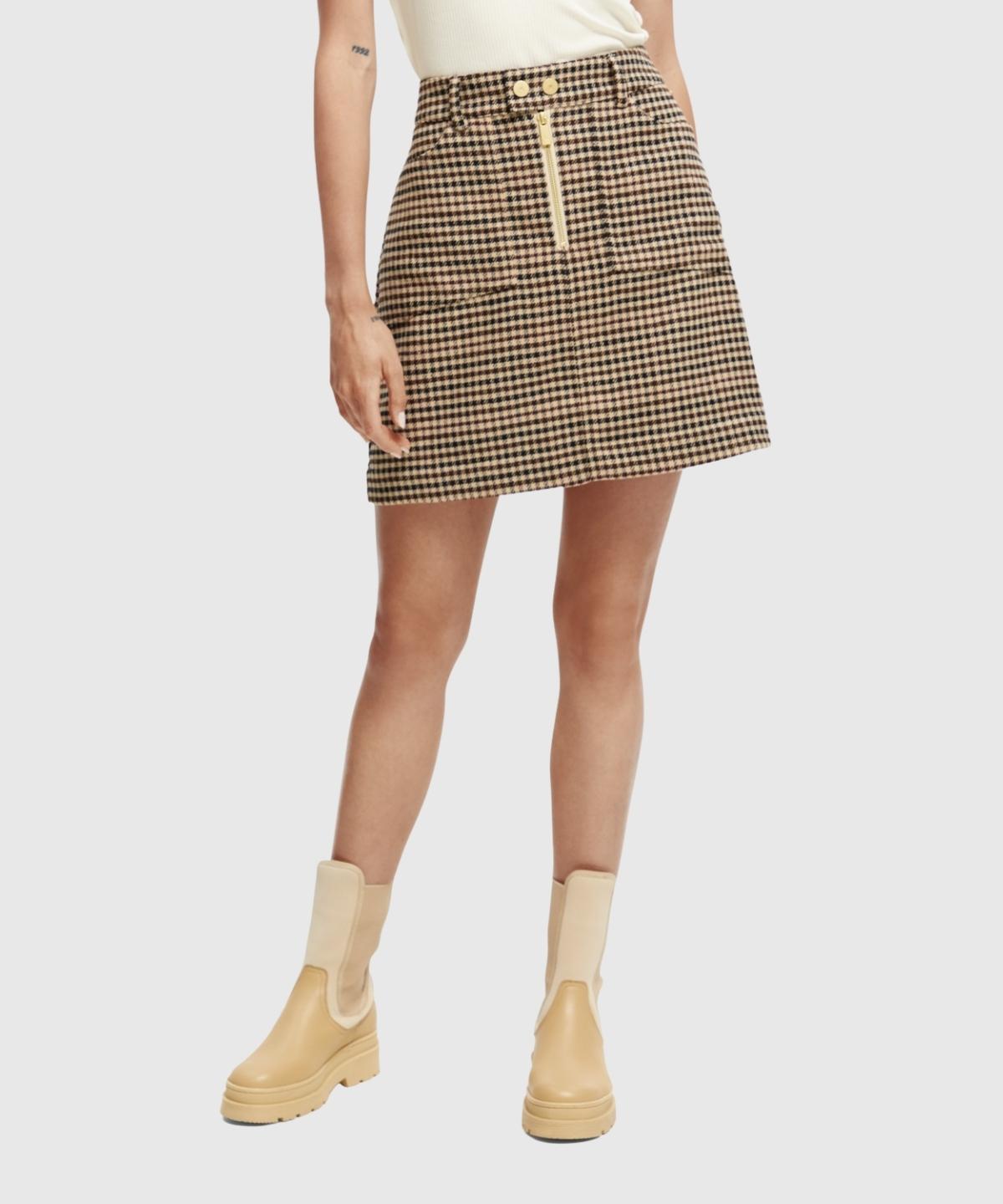 Mini skirt in heritage check