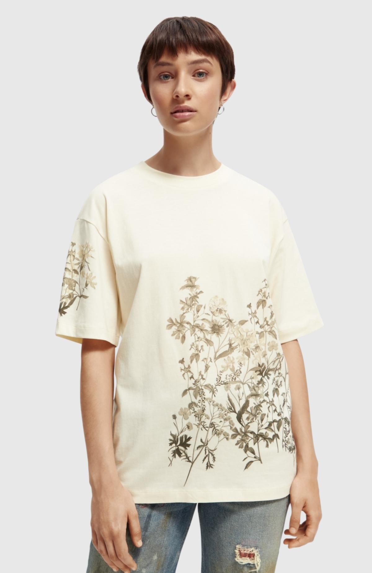Organic cotton loose fit T-shirt with placement print