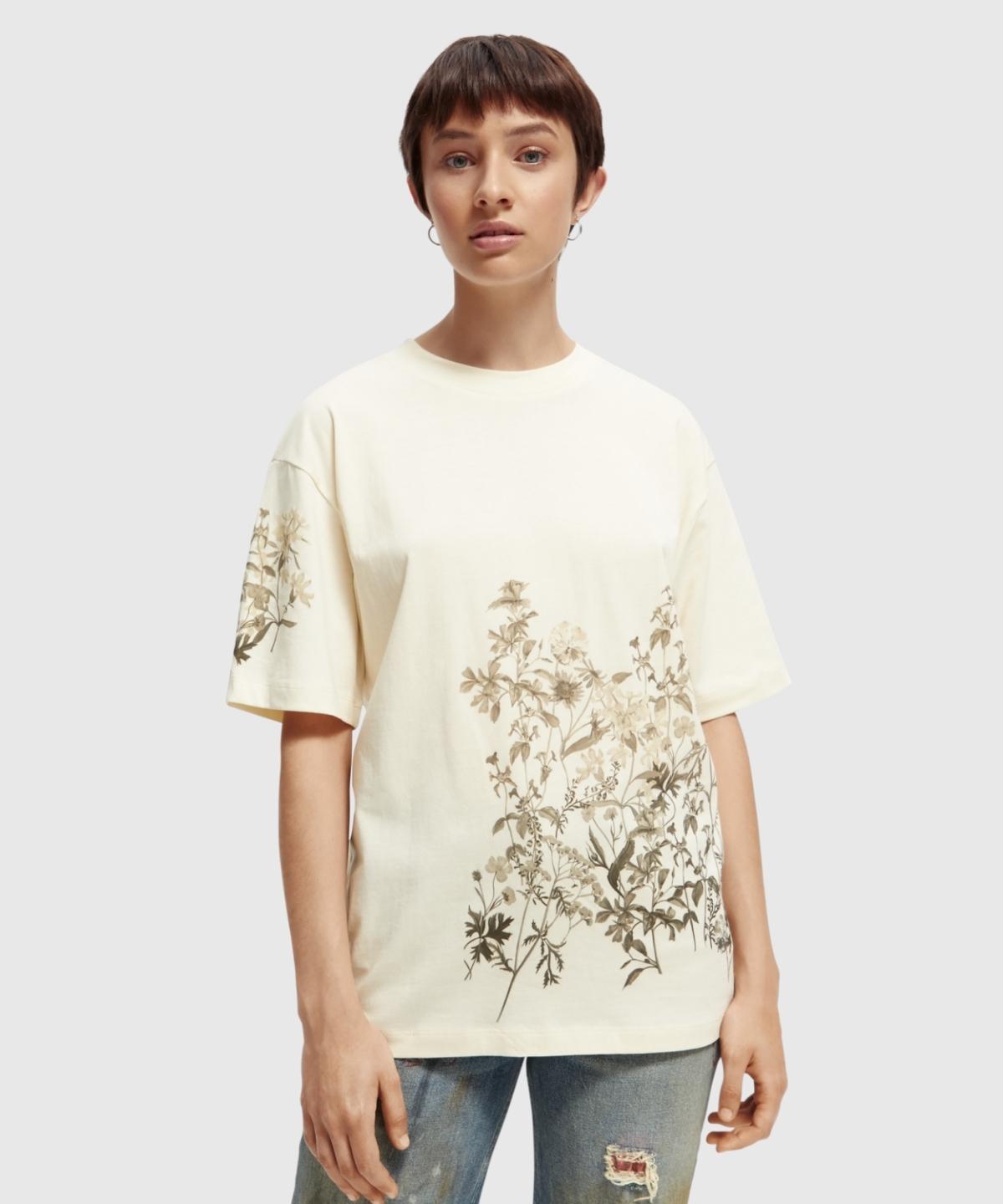 Organic cotton loose fit T-shirt with placement print