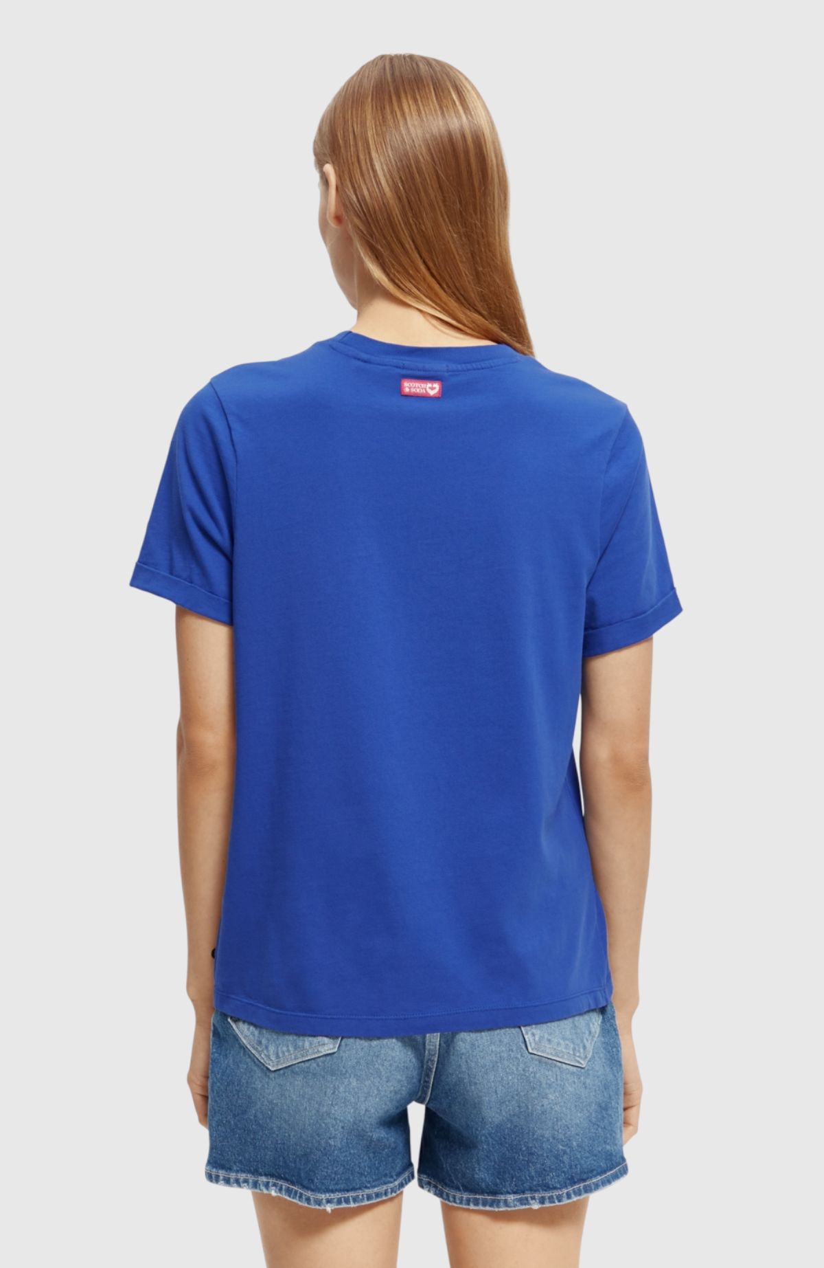 Rolled sleeve regular-fit T-shirt in Organic Cotton