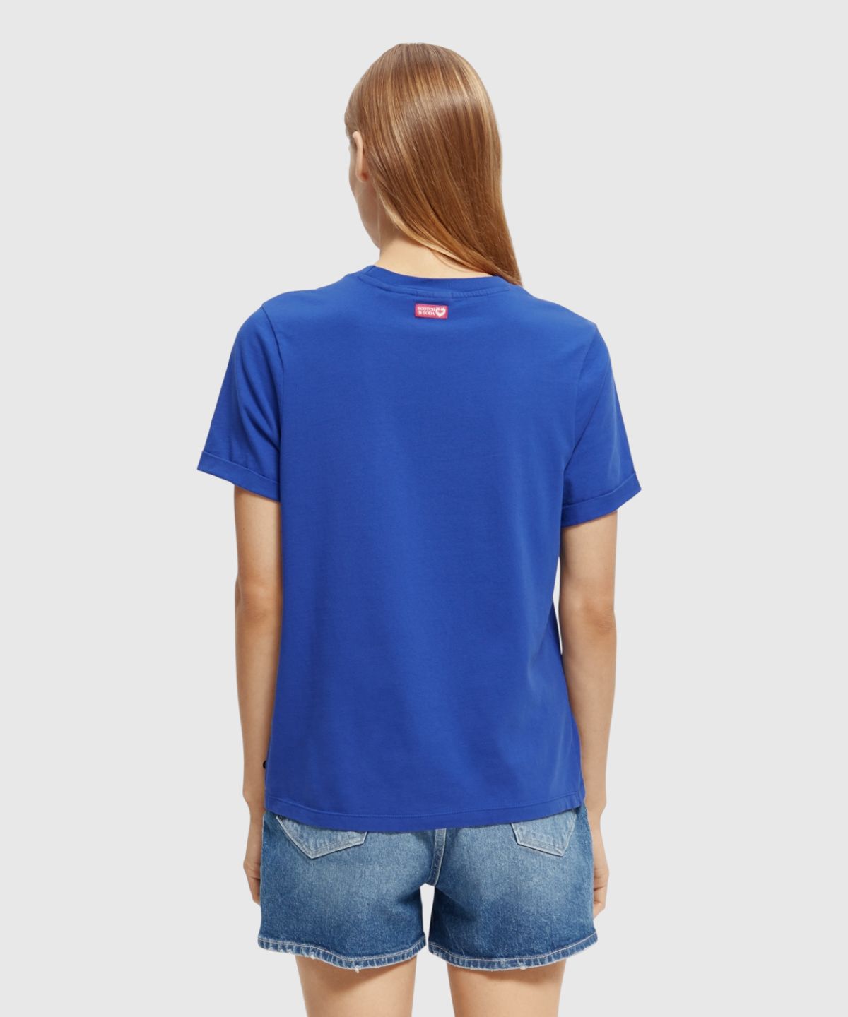 Rolled sleeve regular-fit T-shirt in Organic Cotton