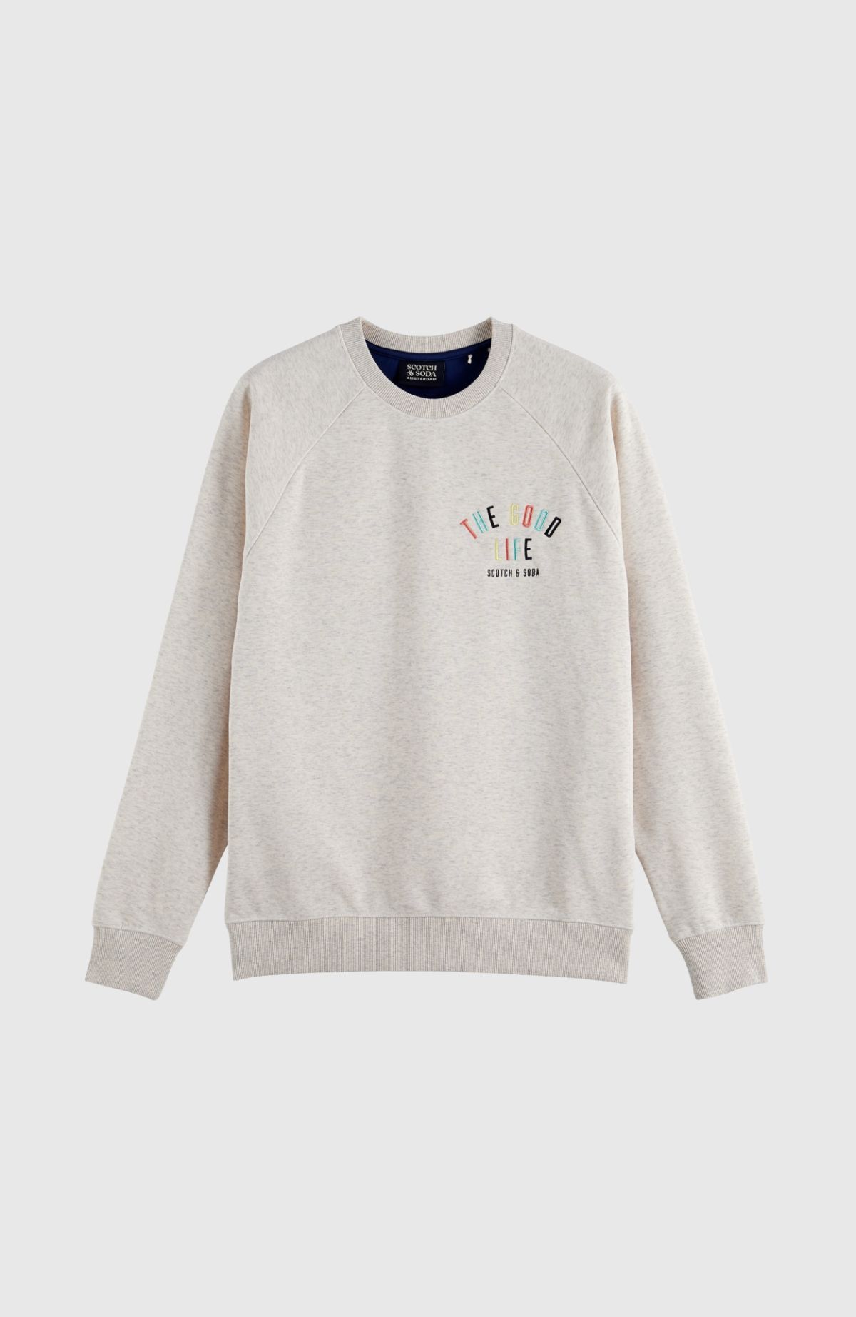 Chest embroidery crewneck sweatshirt