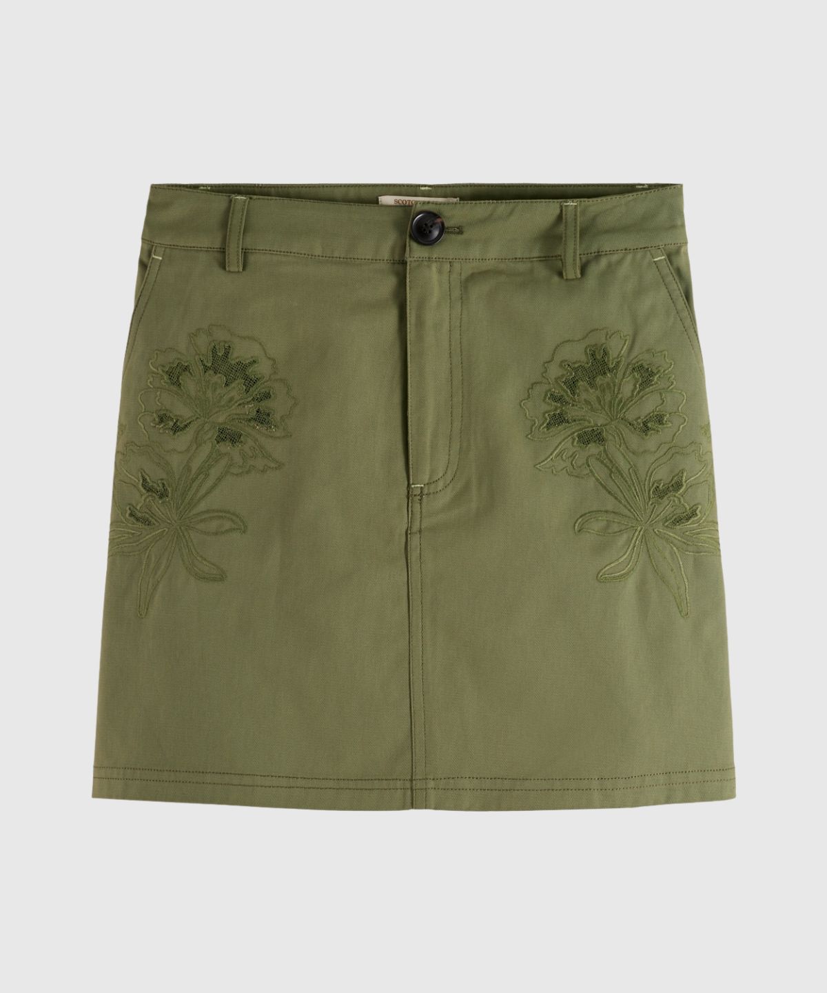 Broderie mini skirt in Organic cotton