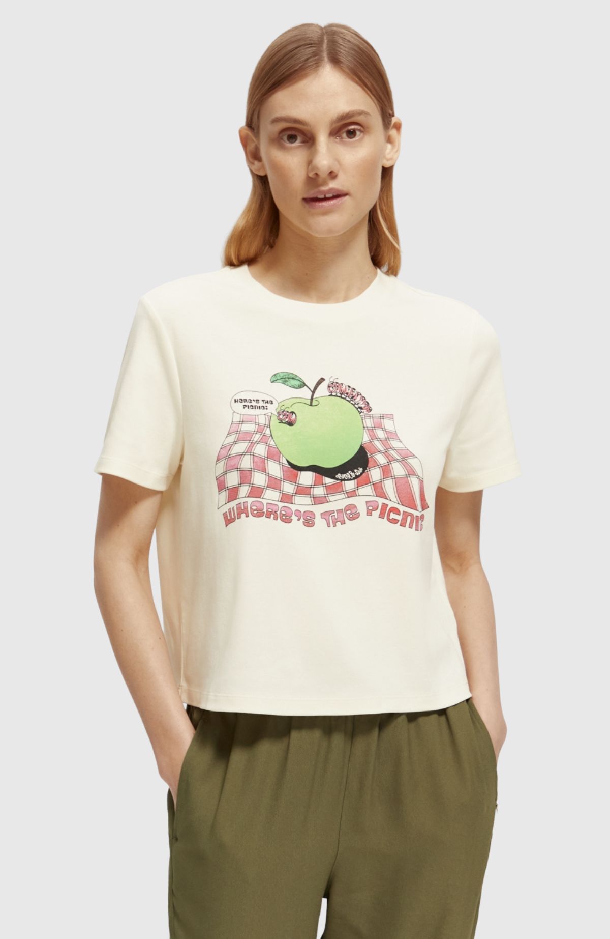 Graphic printed cropped T-shirt