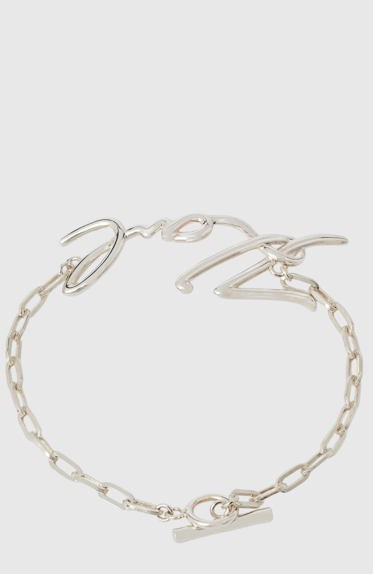 KARL LAGERFELD K/MONOGRAM CHAIN PAVE BRACELET, Silver Women's Bracelet