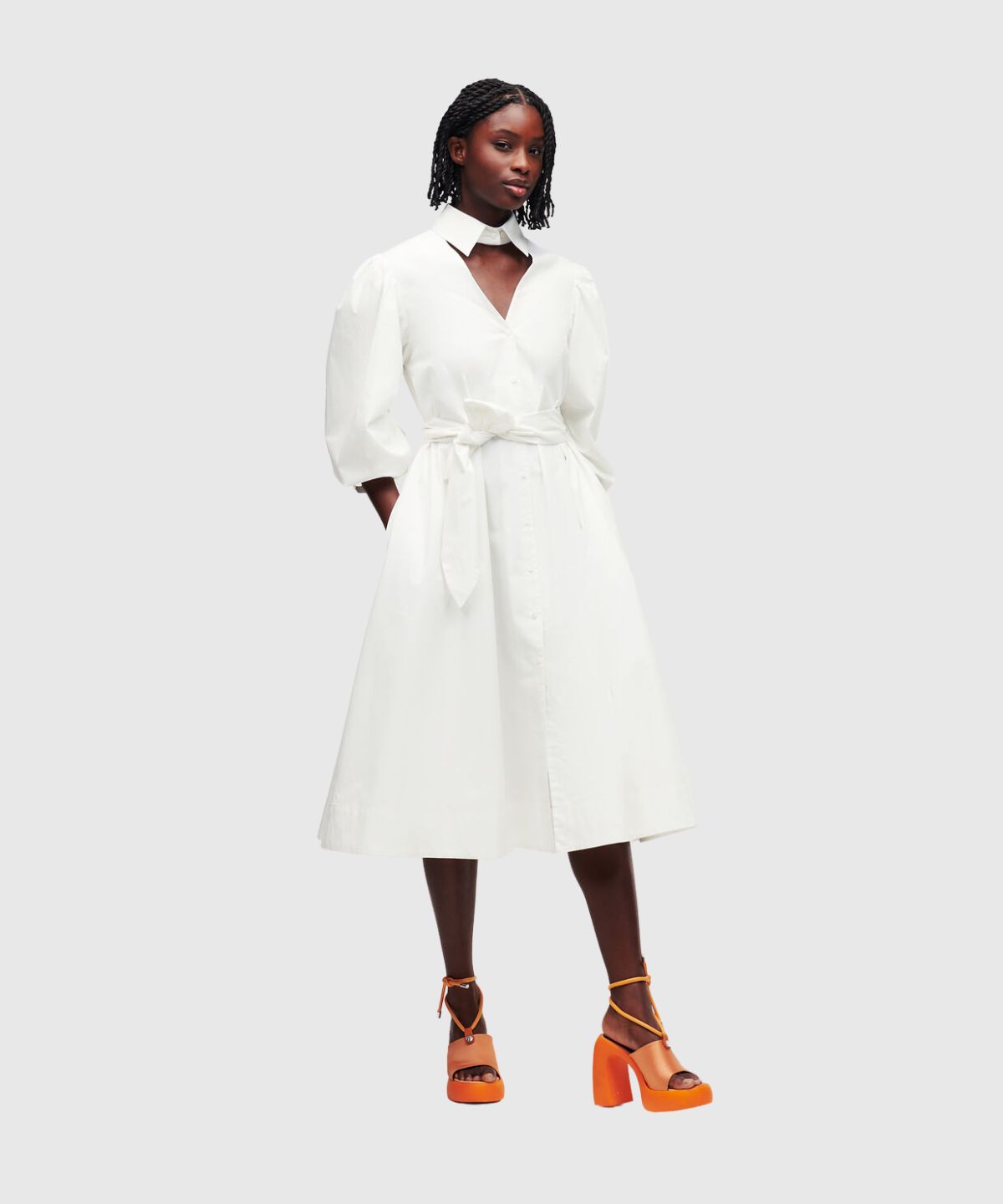 Hun’S Pick Collar Shirt Dress