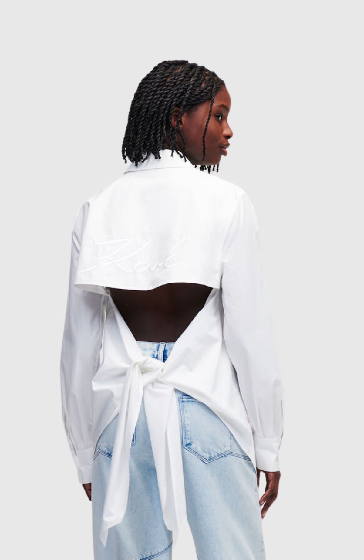 Open Back Tie Shirt