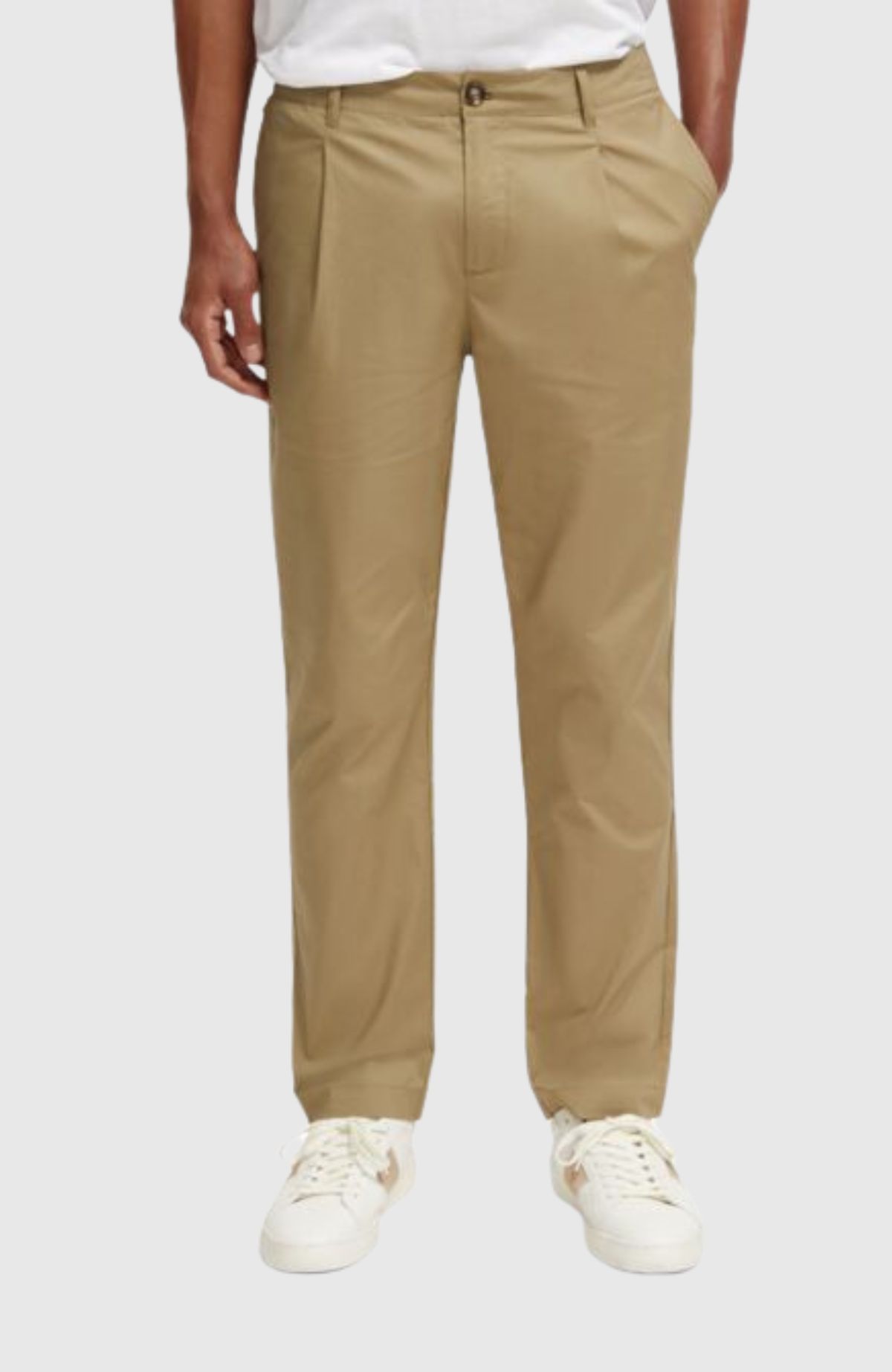 BLAKE- Lightweight poplin pleated chino