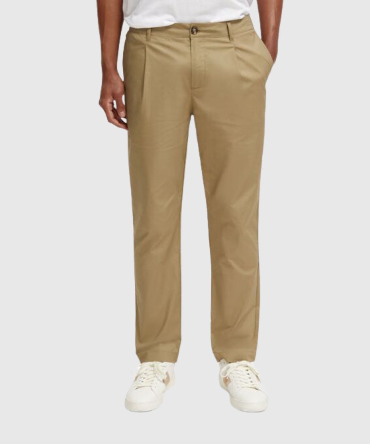 BLAKE- Lightweight poplin pleated chino