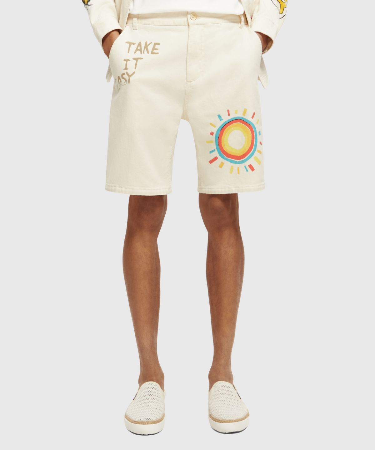 Fave – Placement printed organic cotton twill short