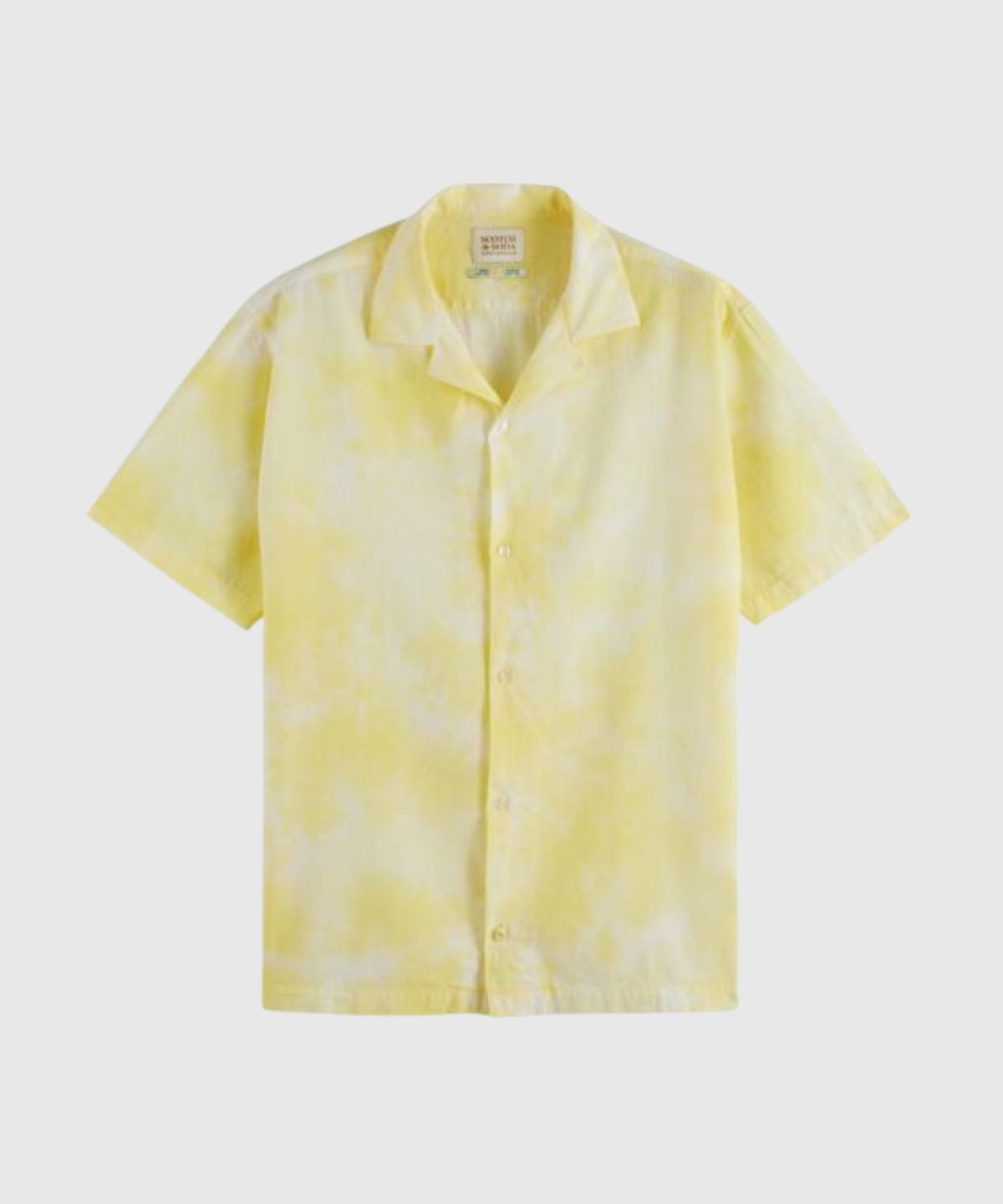 Detailed Tie-dyed linen blend shirt