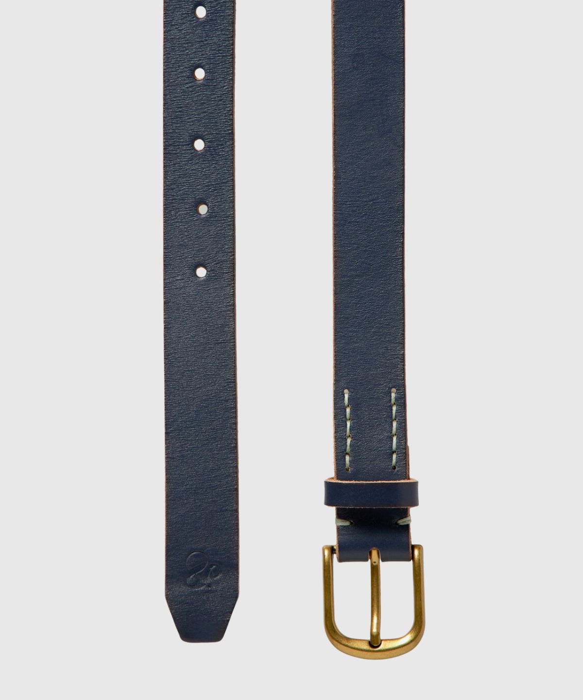 Leather belt with printed backside
