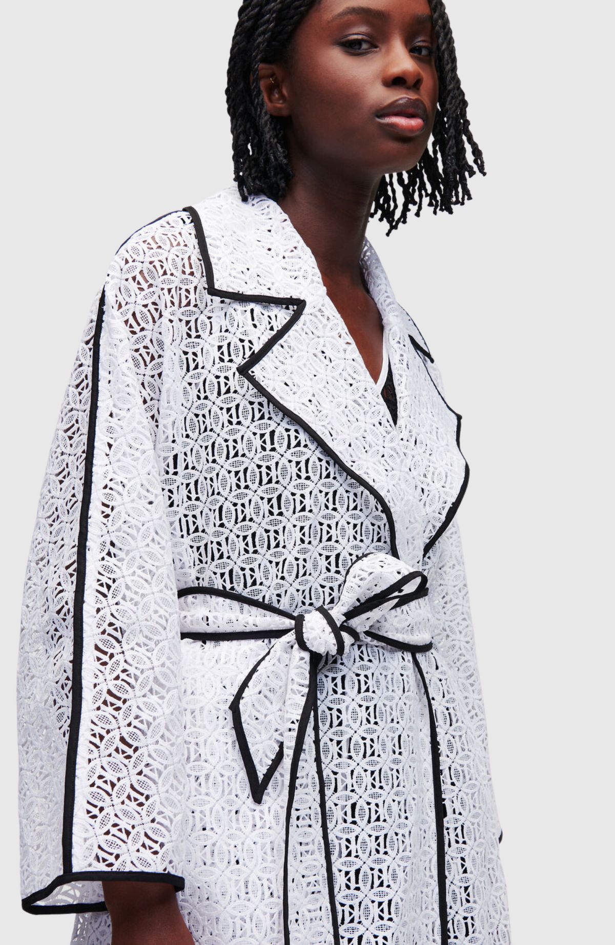 Kl Embroidered Lace Coat