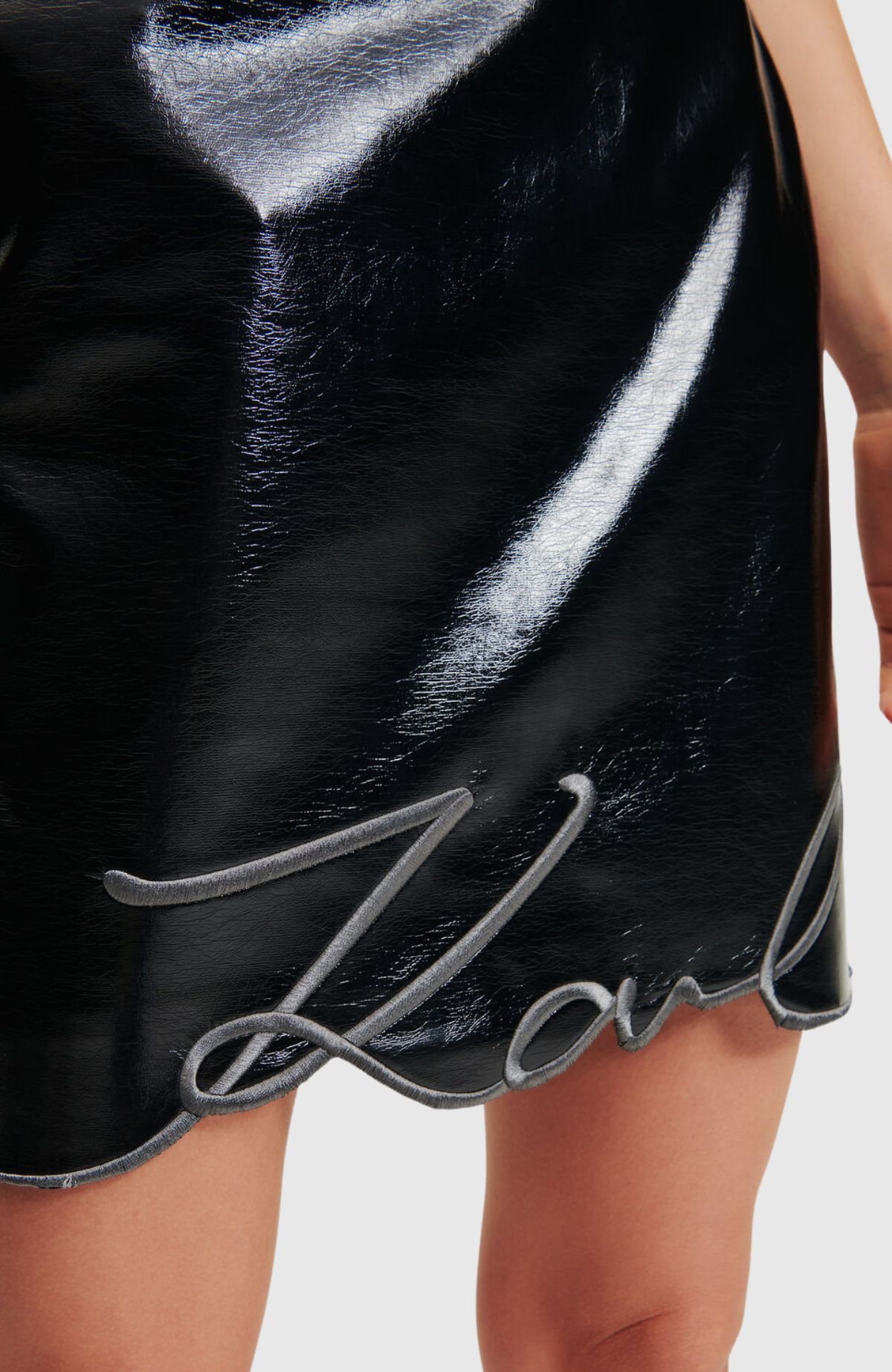 Patent Faux Leather Skirt