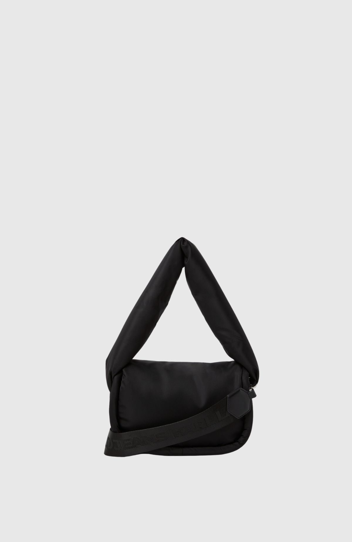 Padded Nylon Shoulder Bag Flap