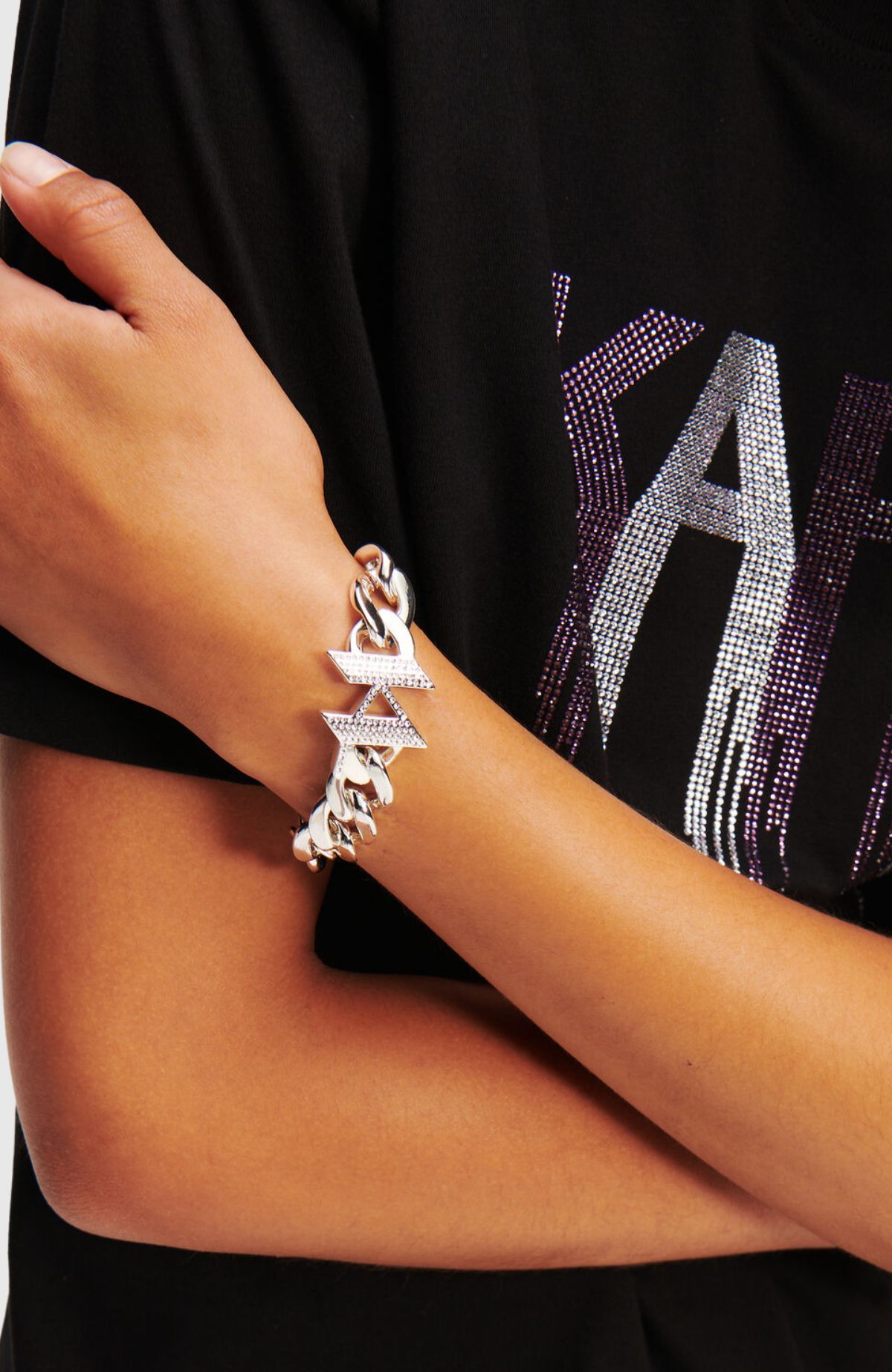 K/Monogram Chain Pave Bracelet