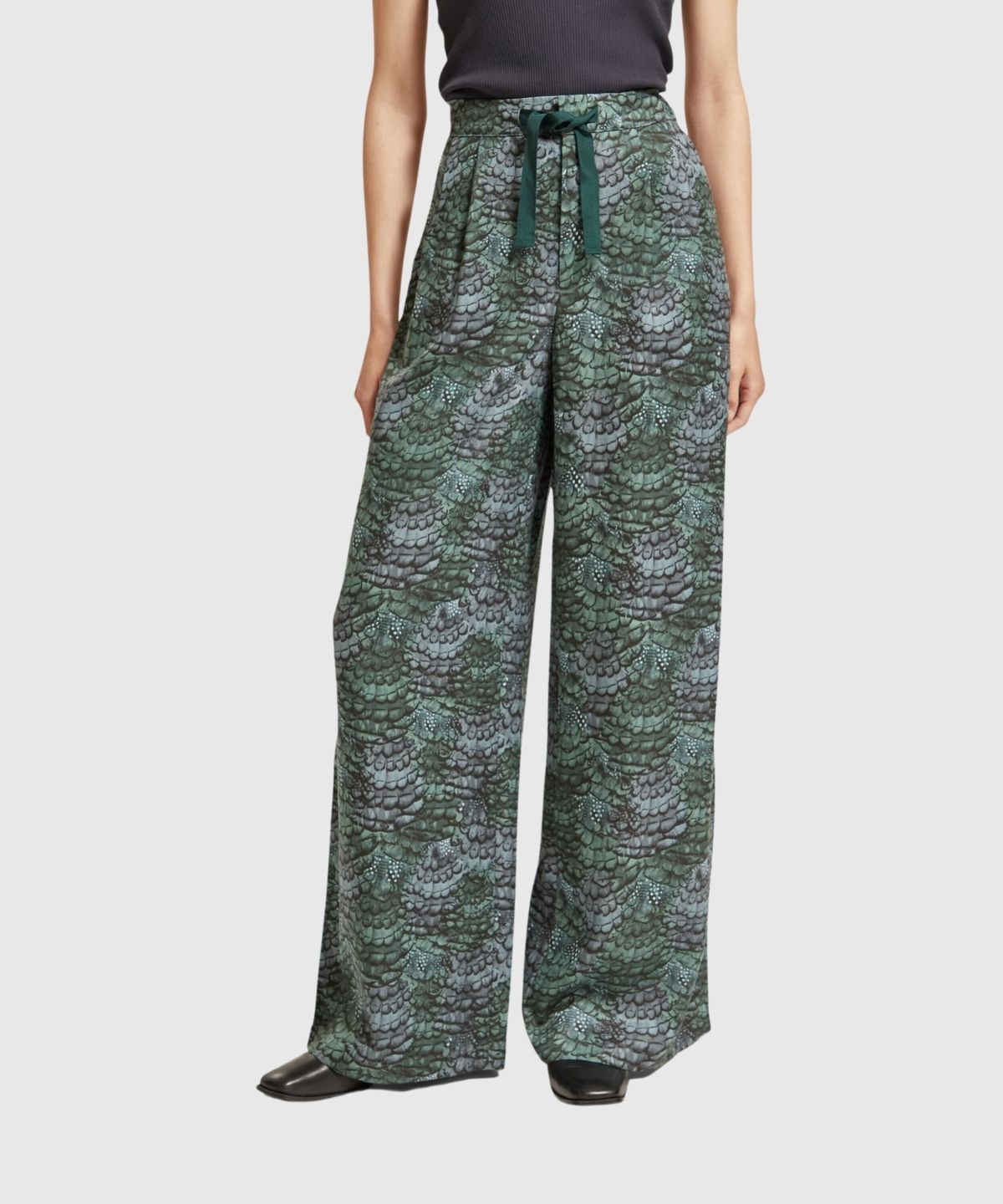 Eleni – high rise wide leg pyjama pants