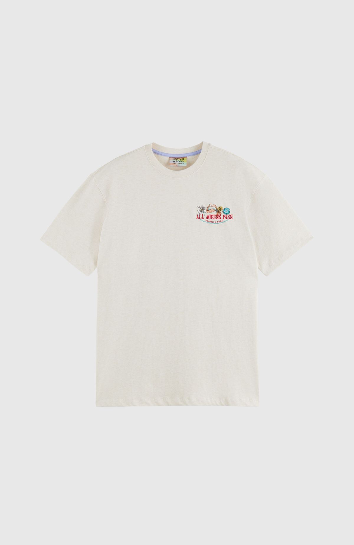 Embroidered Melange T-Shirt