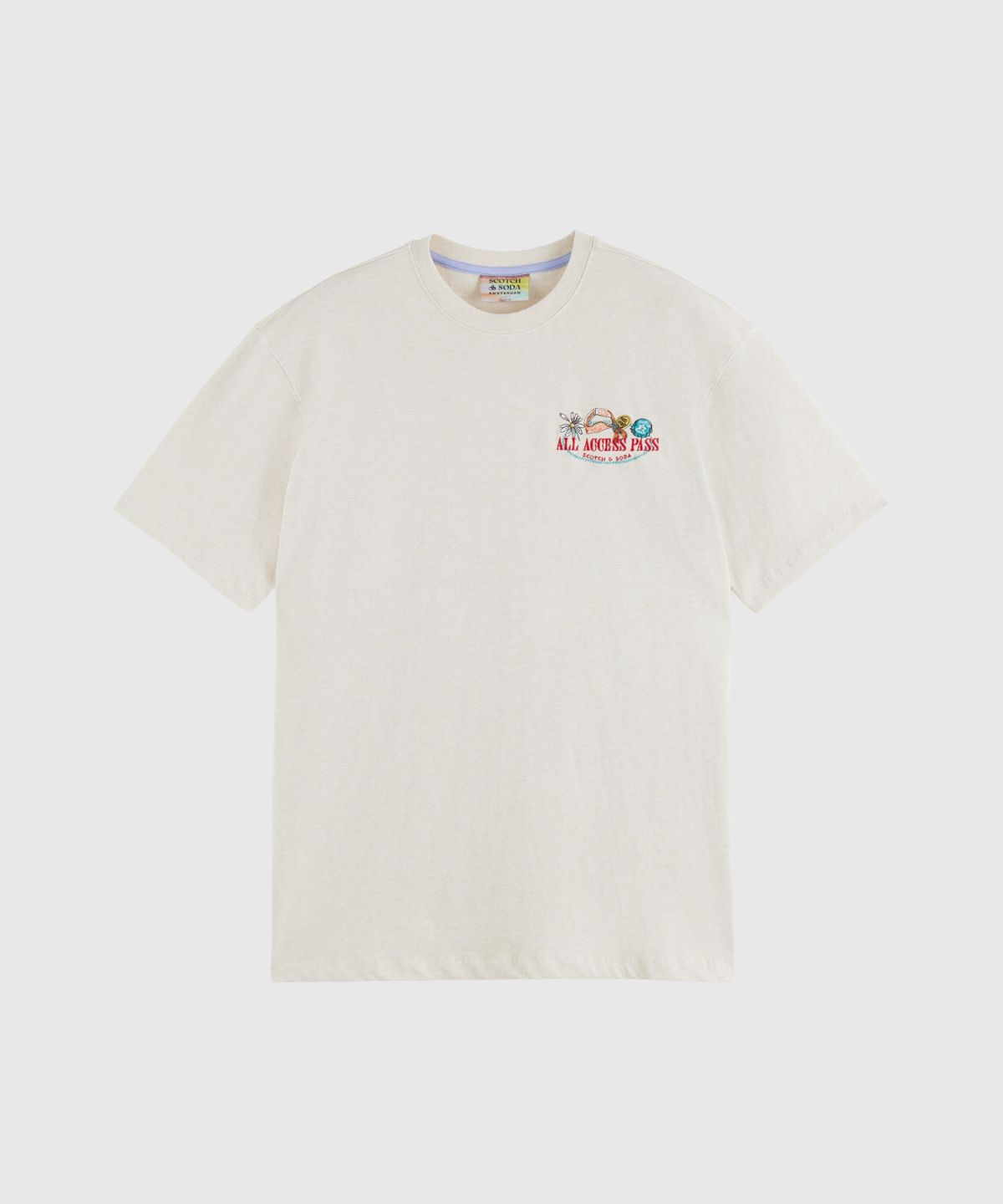 Embroidered Melange T-Shirt