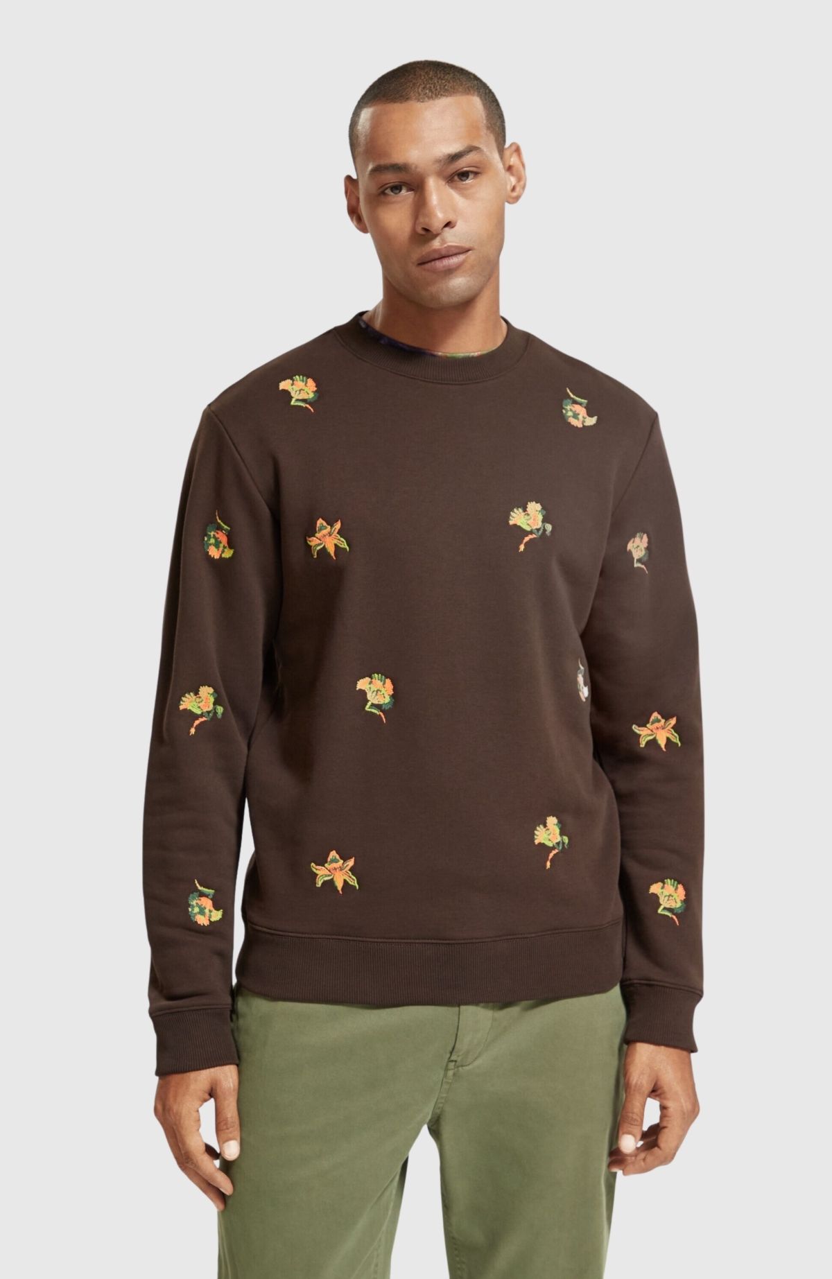 Regular – fit AOP Embroidery Sweatshirt