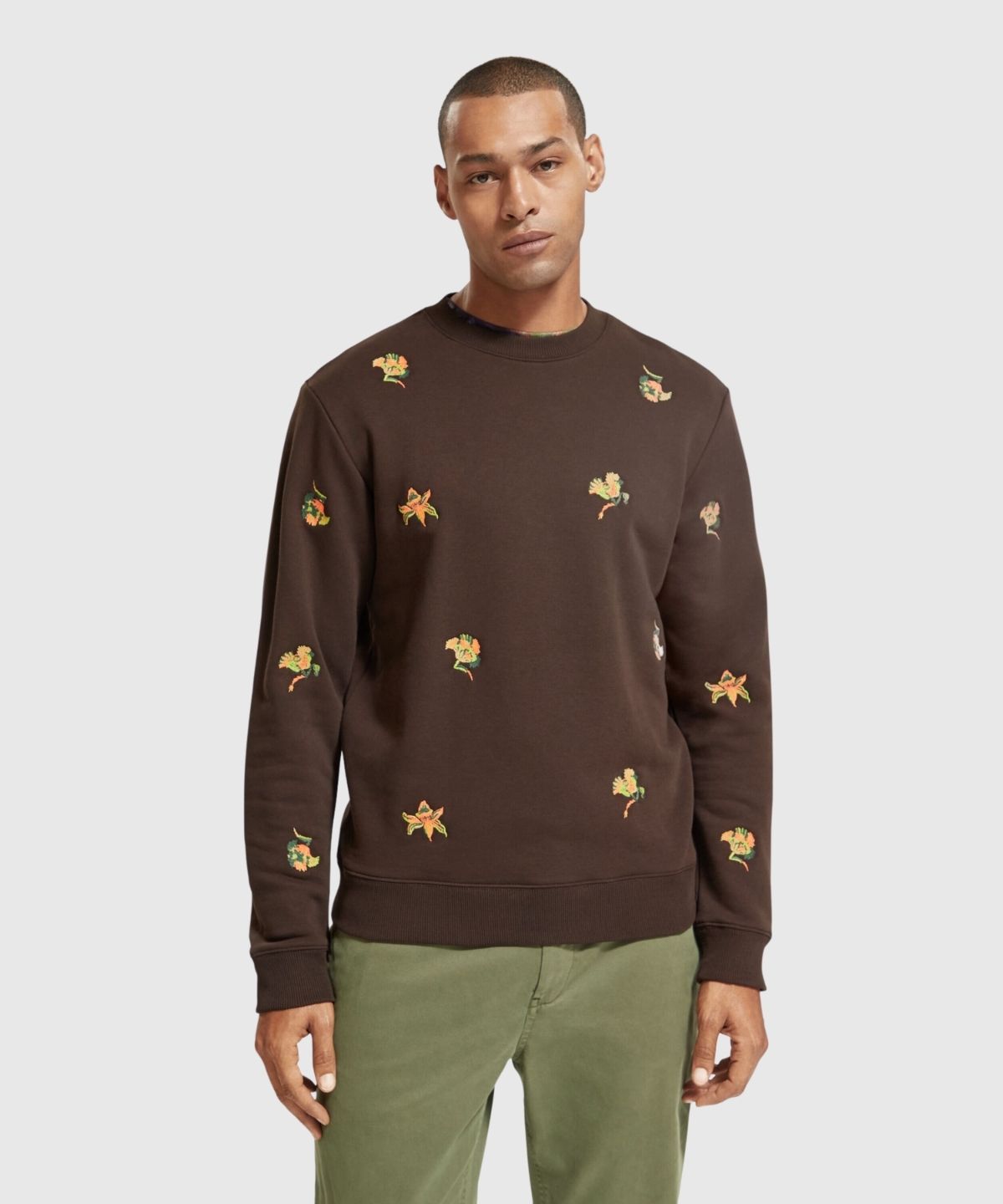 Regular – fit AOP Embroidery Sweatshirt