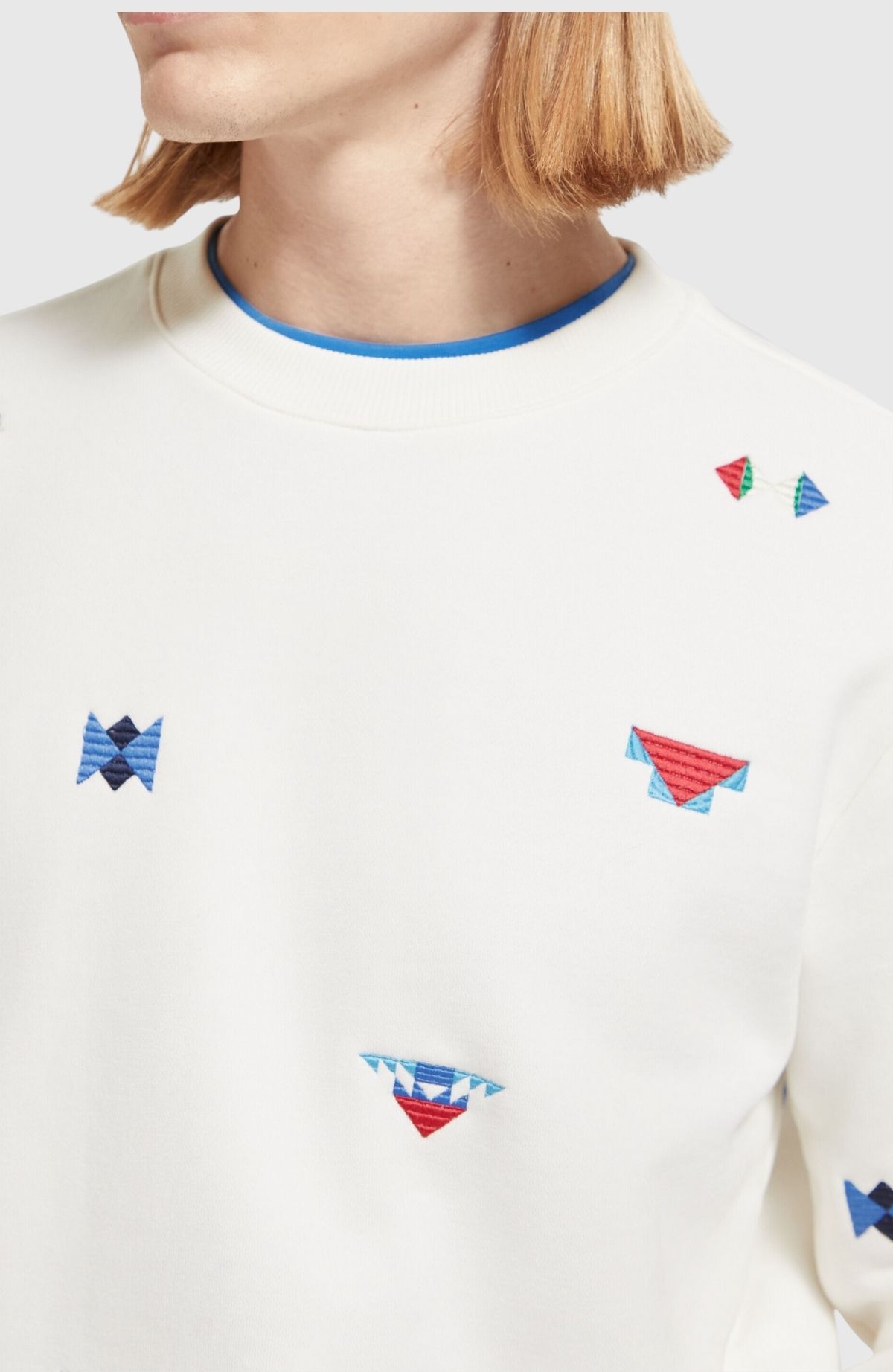 Regular – fit AOP Embroidery Sweatshirt