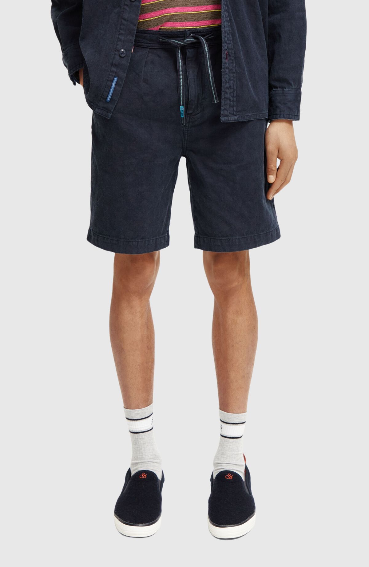 Fave – jacquard garment-dyed bermuda shorts