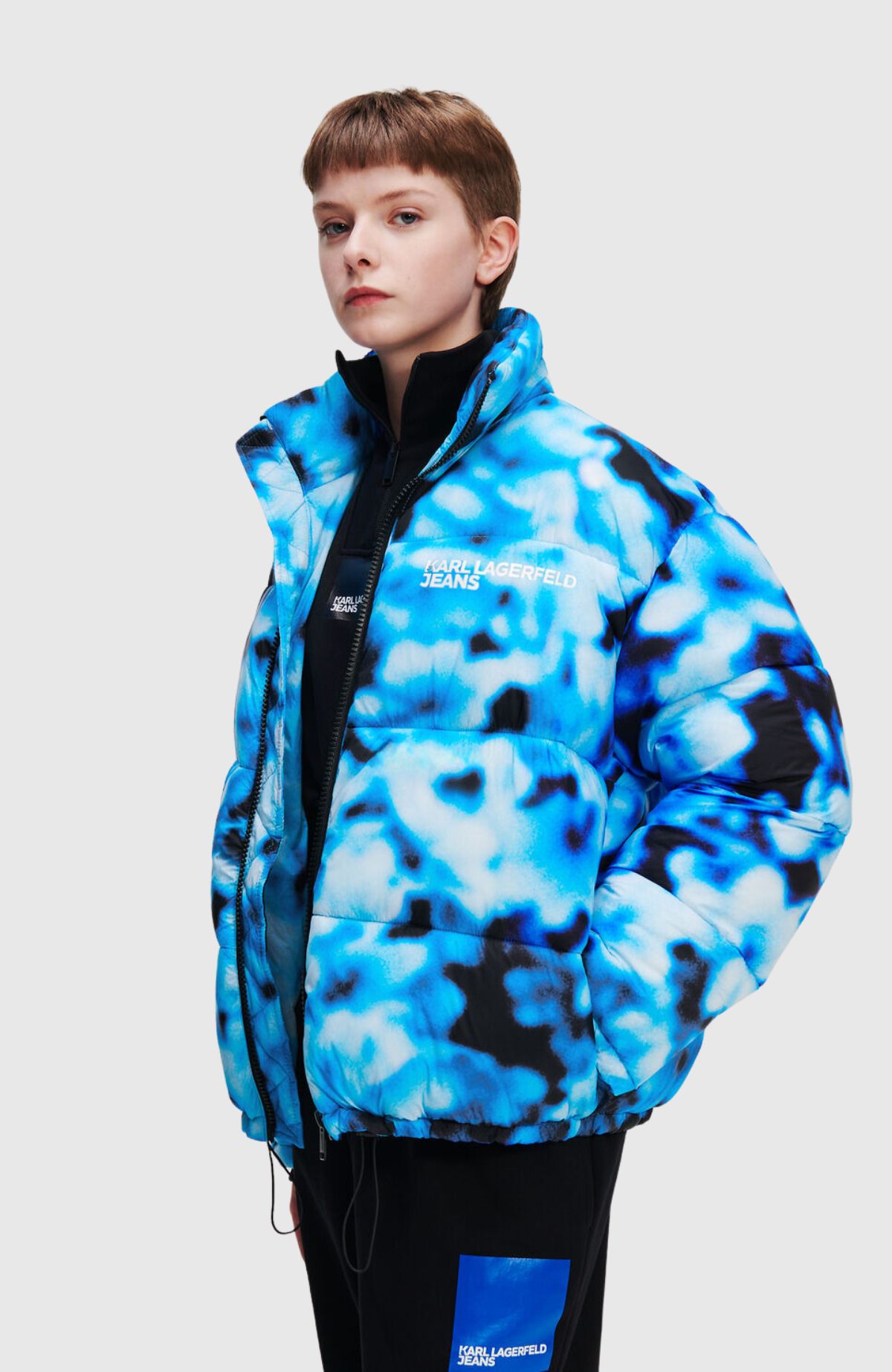 KLJ Blurred Aop Puffer Jacket