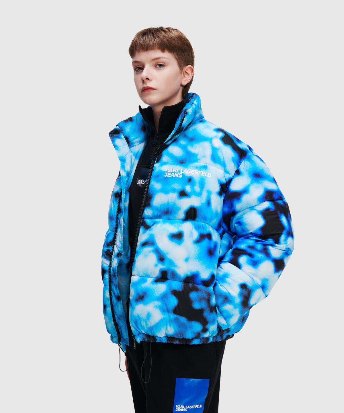 KLJ Blurred Aop Puffer Jacket