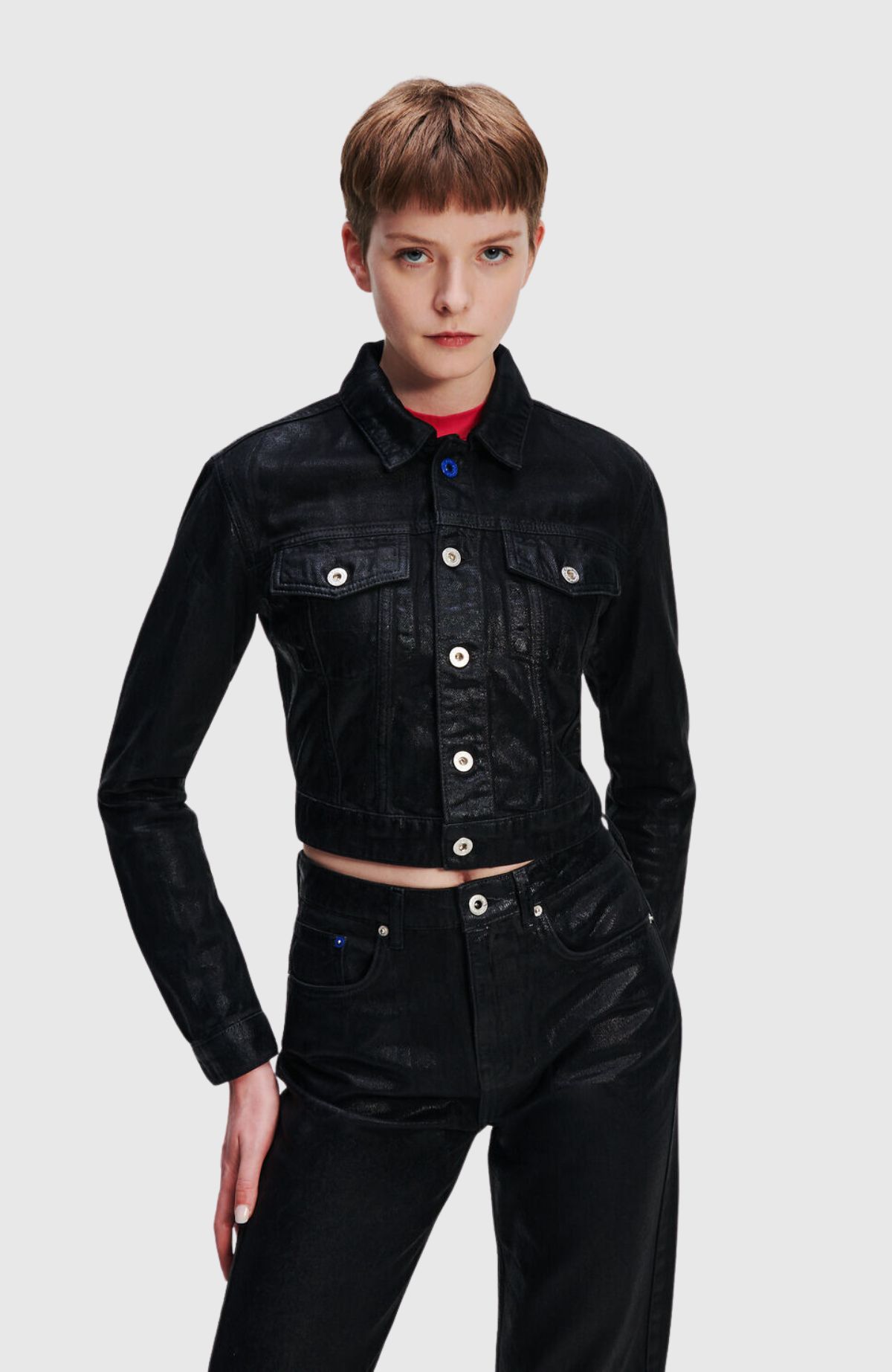 KLJ Cropped Denim Jacket