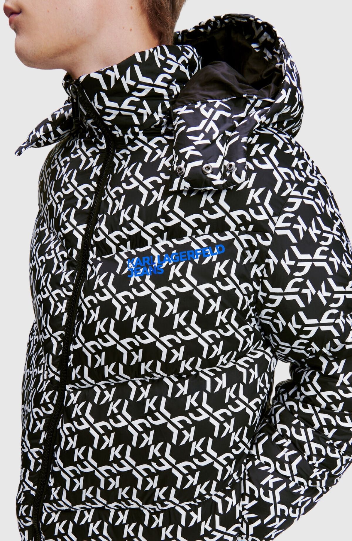 KLJ Monogram Aop Puffer Jacket