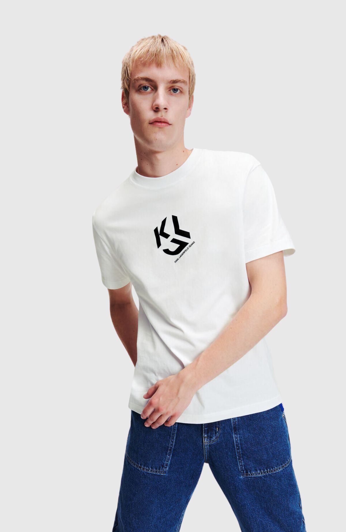 KLJ Regular Monogram Sslv Tee