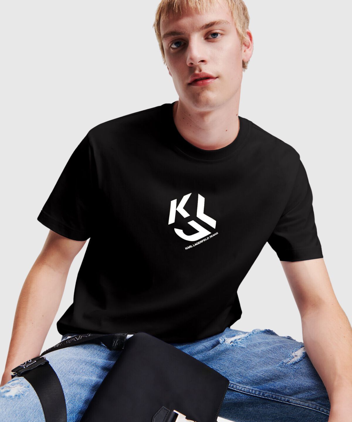 KLJ Regular Monogram Sslv Tee