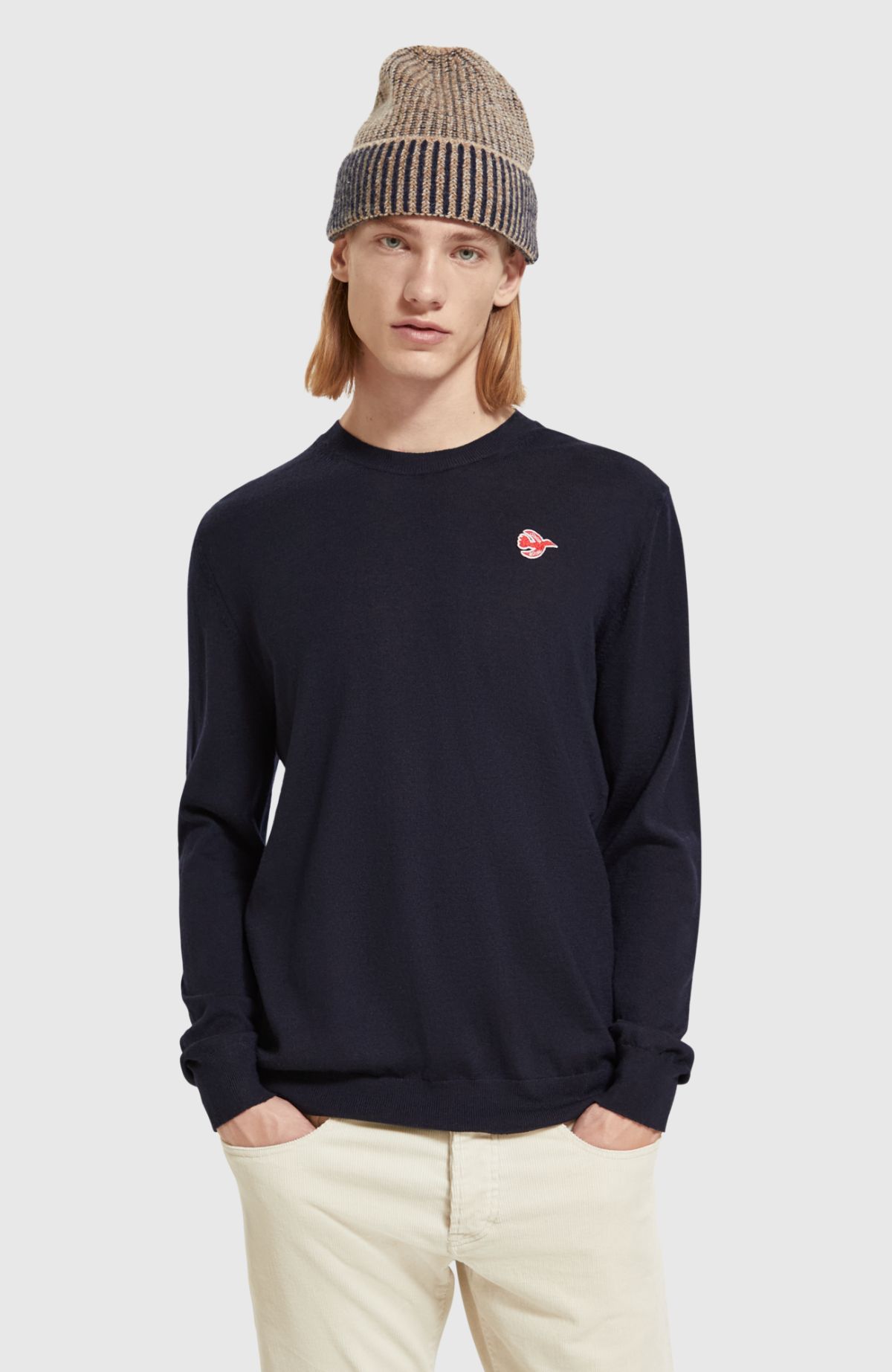 Regular fit free spirit bird pull in Merino Wool - Maxx Group