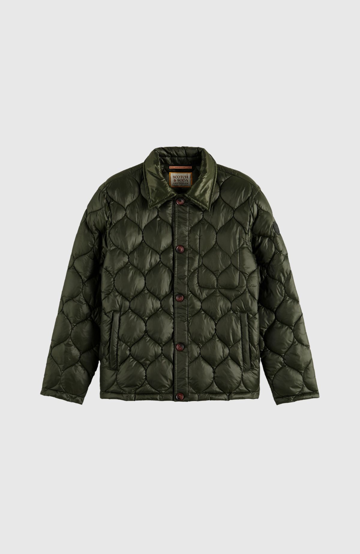 Short quilted puffer jacket