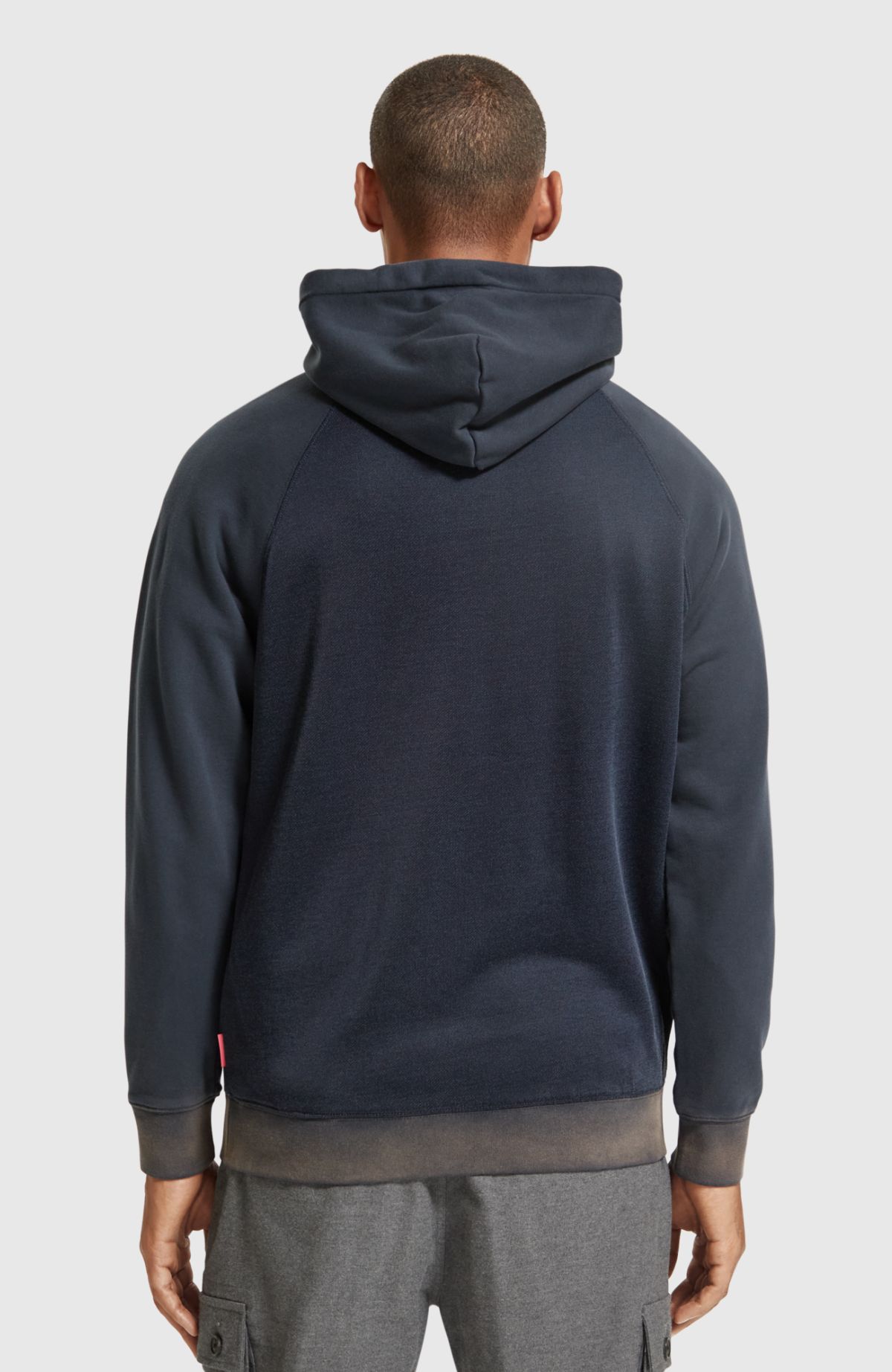 Regular fit hoodie with spray effect in Organic Cotton blend