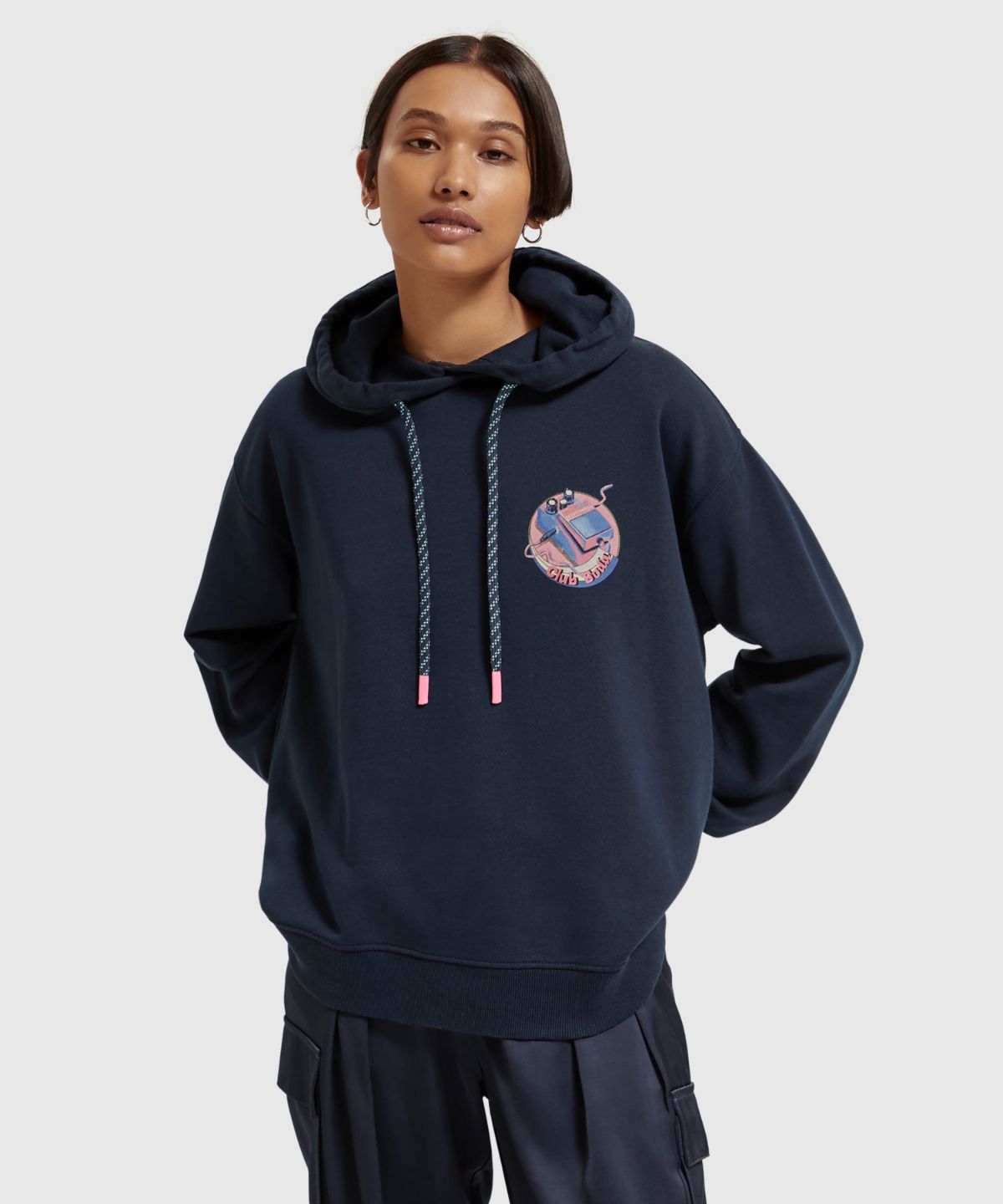 Cotton In Conversion club soda relaxed fit hoodie