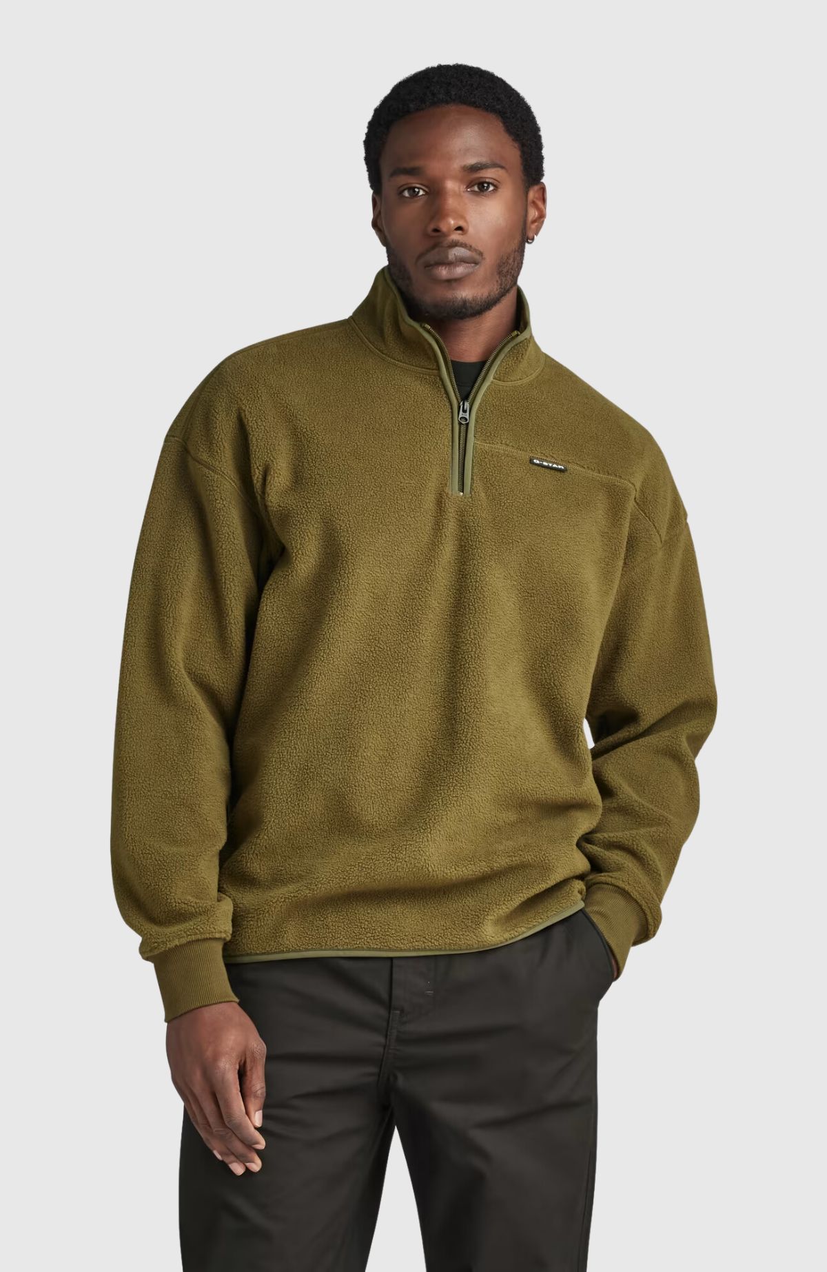 Fleece half zip loose sw