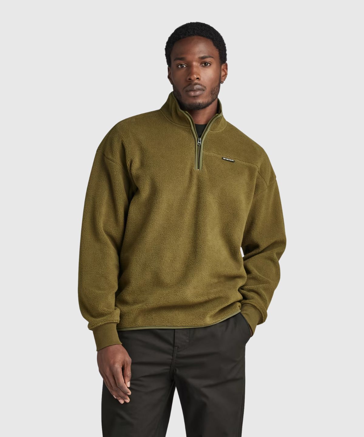 Fleece half zip loose sw