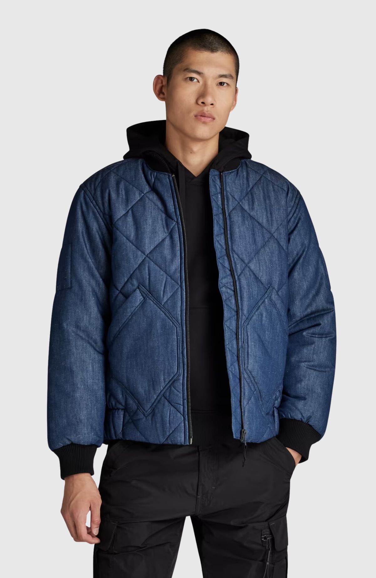 Padded Denim Bomber