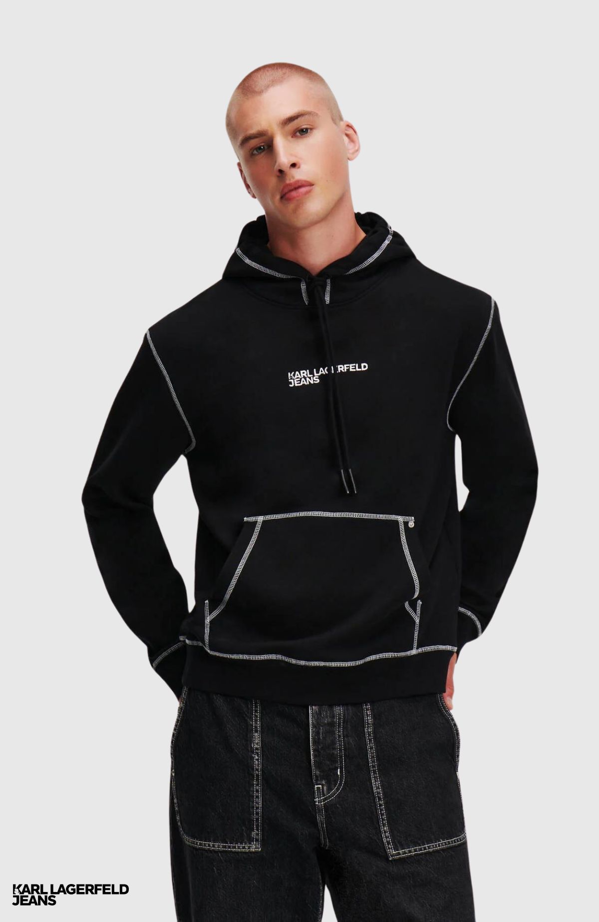 KLJ Regular Contrast Hoodie