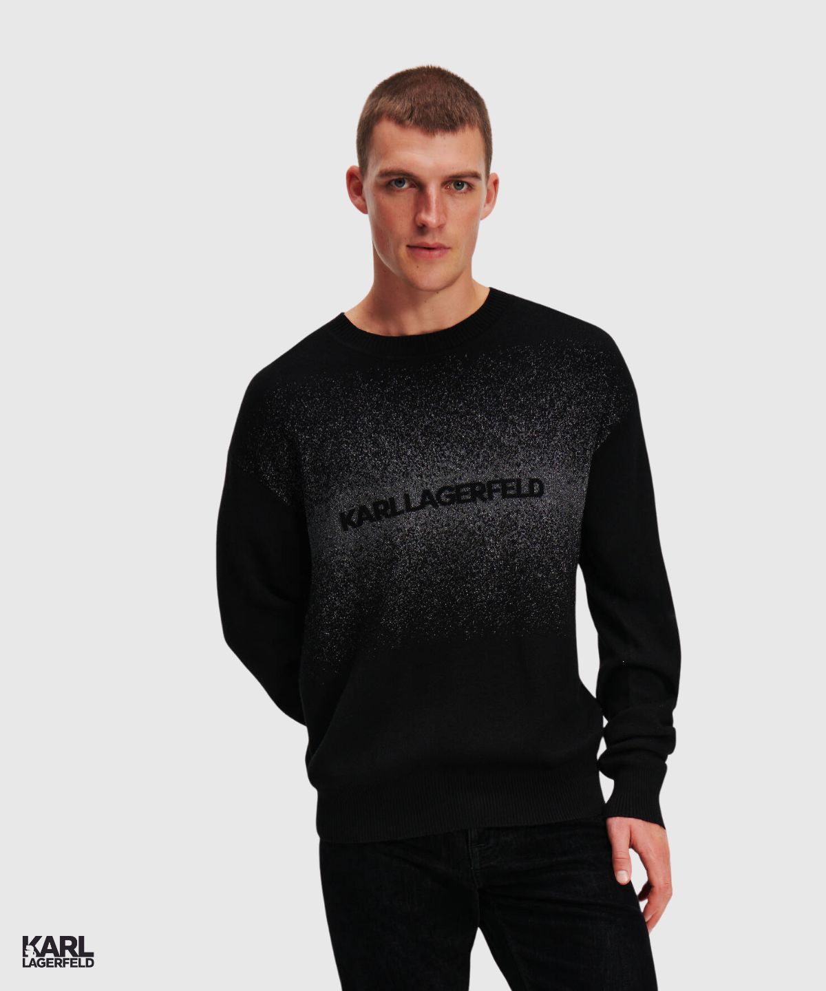 Faded Gradient Knit Sweater