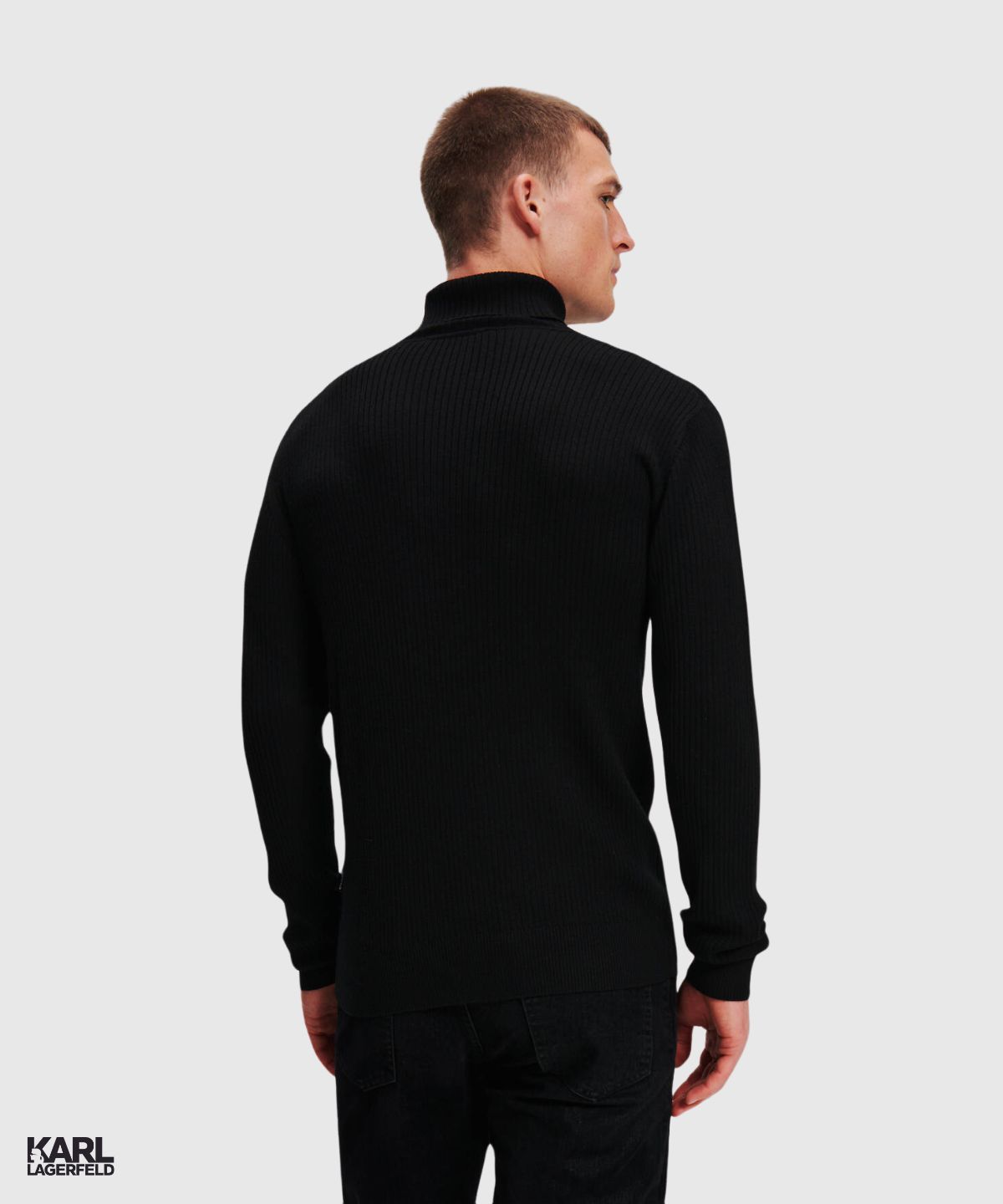 Logo Ribbed Turtleneck