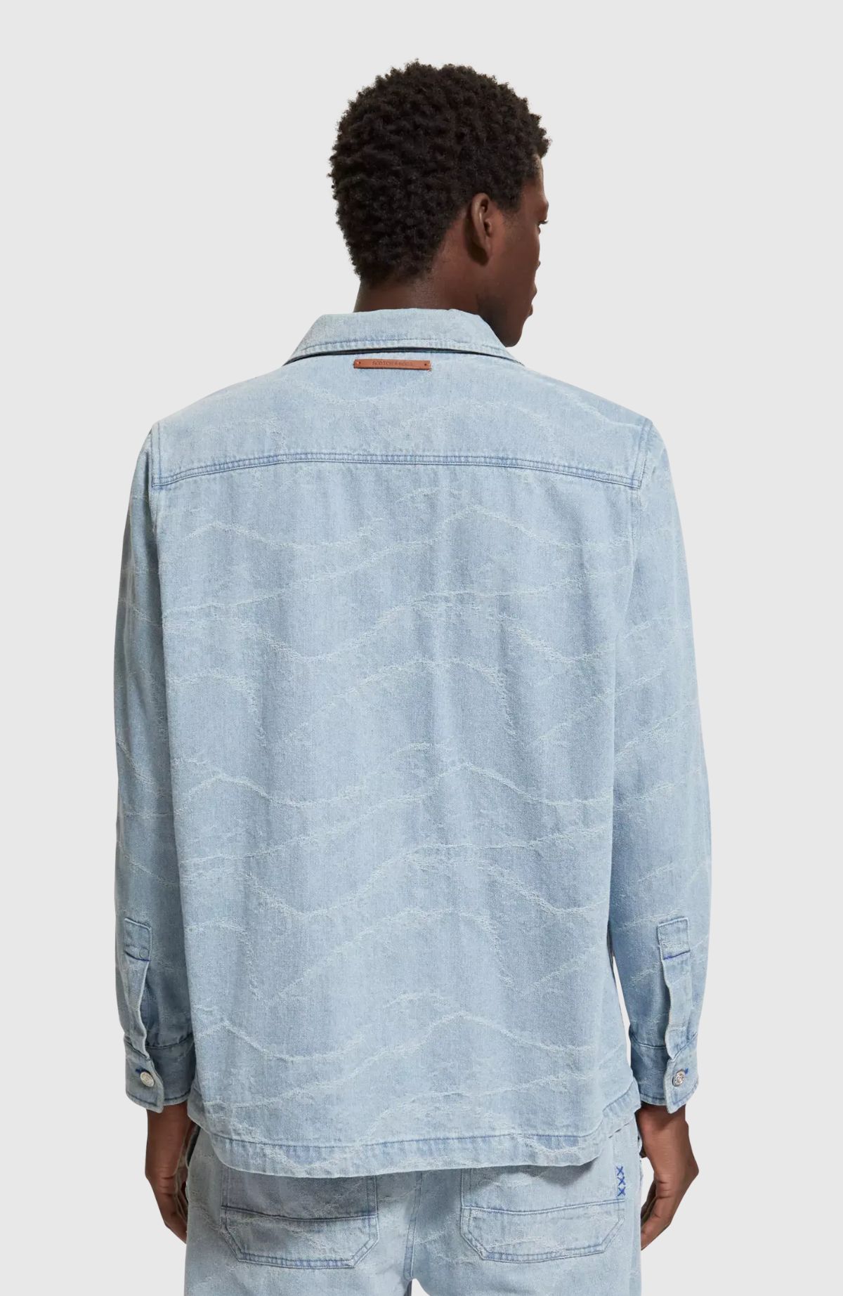 Denim Waves Jacquard Workwear Jacket