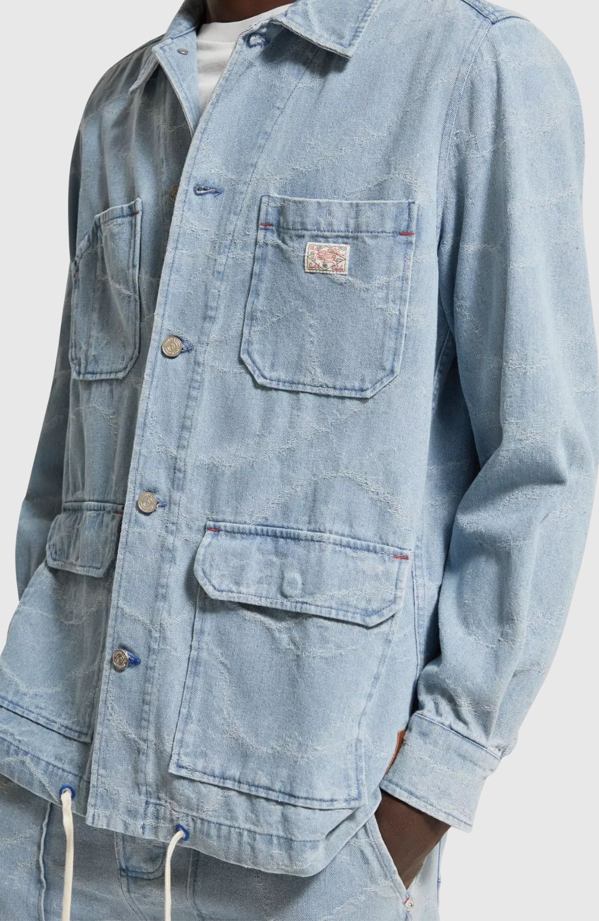 Denim Waves Jacquard Workwear Jacket