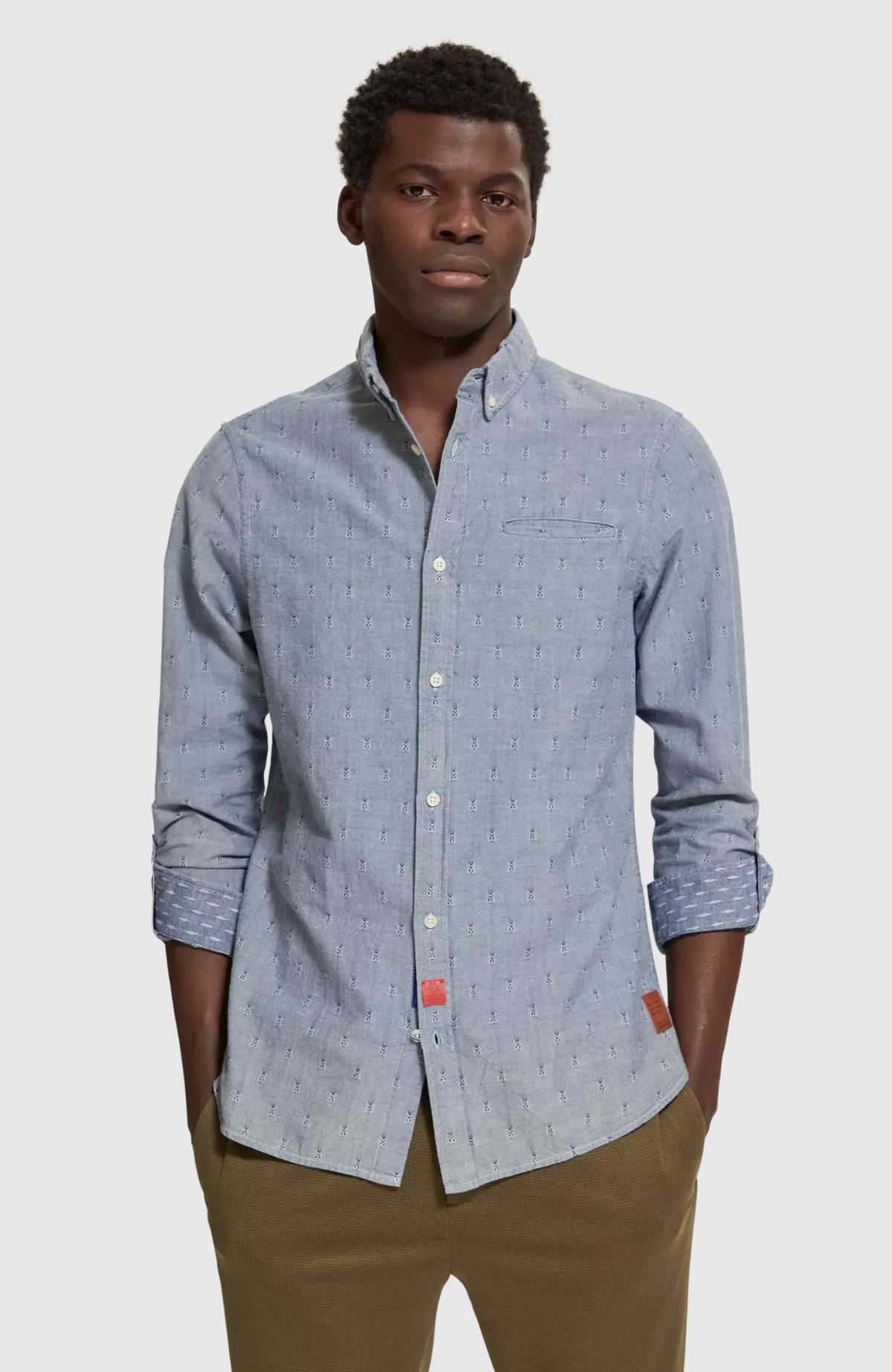 Smart Indigo Shirt With Sleeve Adjuster